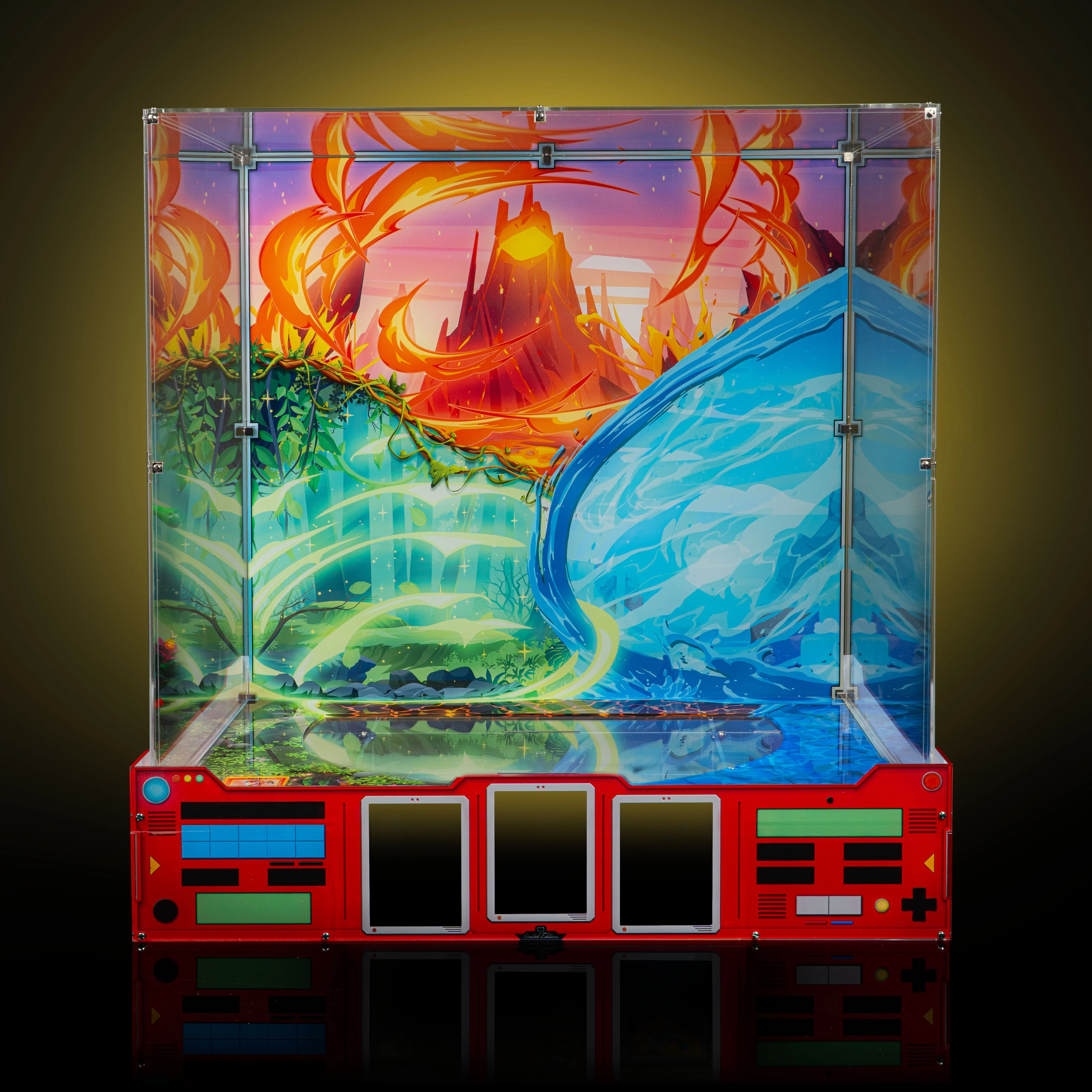 Limited Edition Display Case for LEGO® Pokémon™: Venusaur, Charizard and Blastoise (72153) with Trading Card Display - Image 4