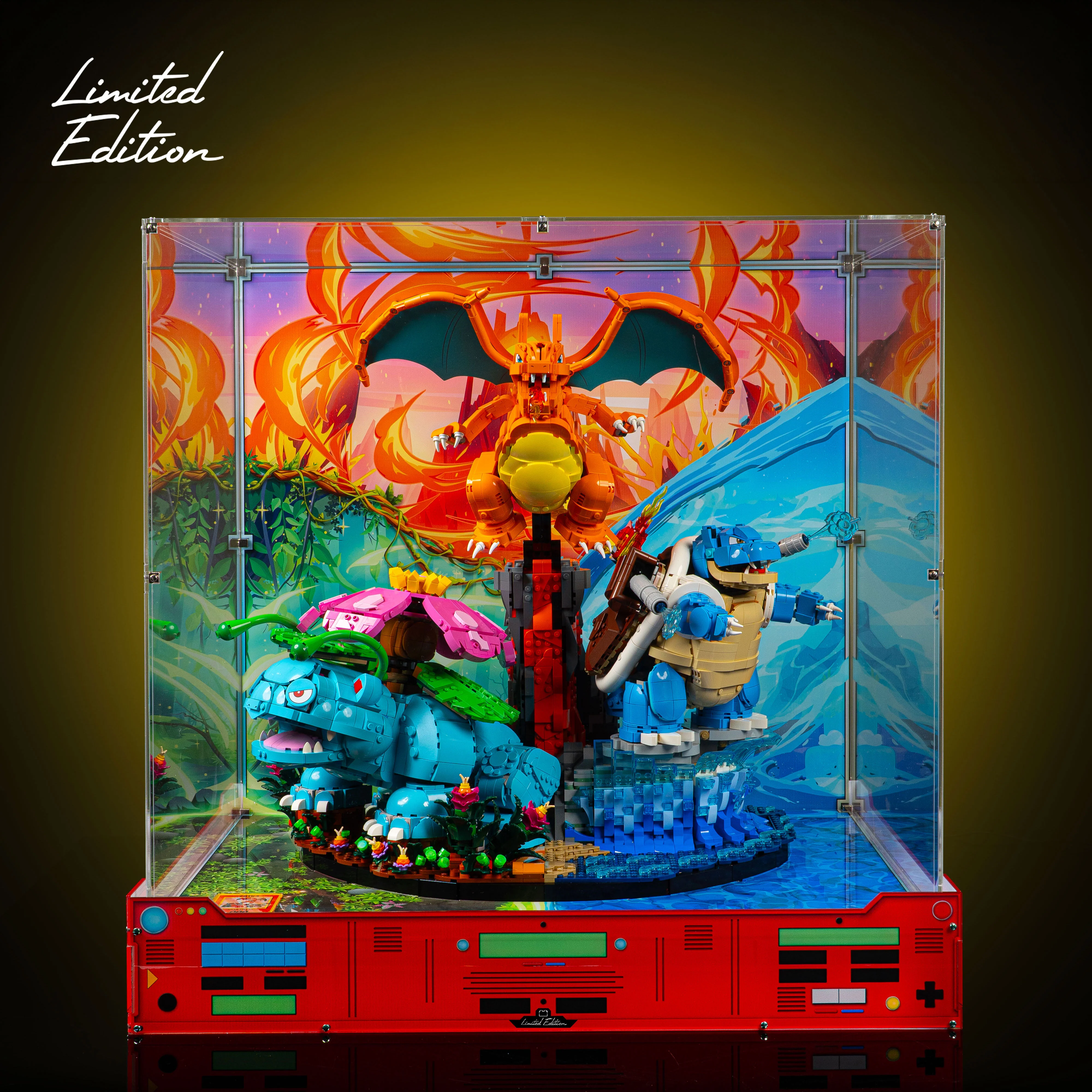 Limited Edition Display Case for LEGO® Pokémon™: Venusaur, Charizard and Blastoise (72153) - Image 3