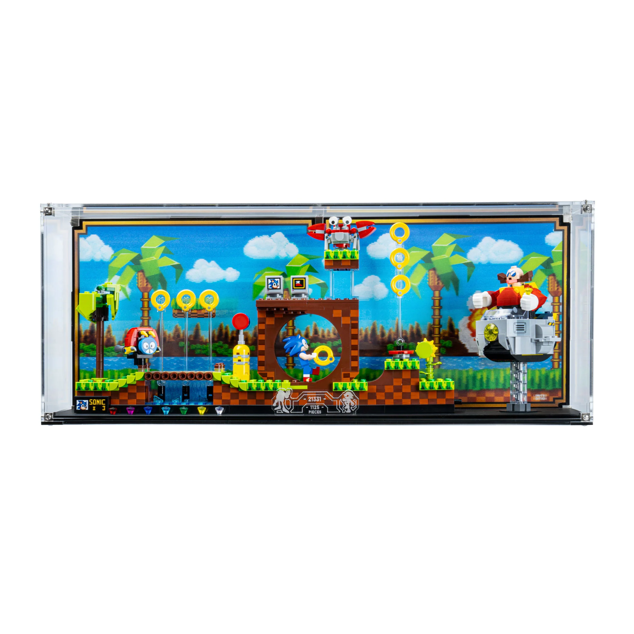 Limited Edition Wall Mounted Display Case for LEGO® IDEAS: Sonic the Hedgehog™ – Green Hill Zone (21331) - Image 4
