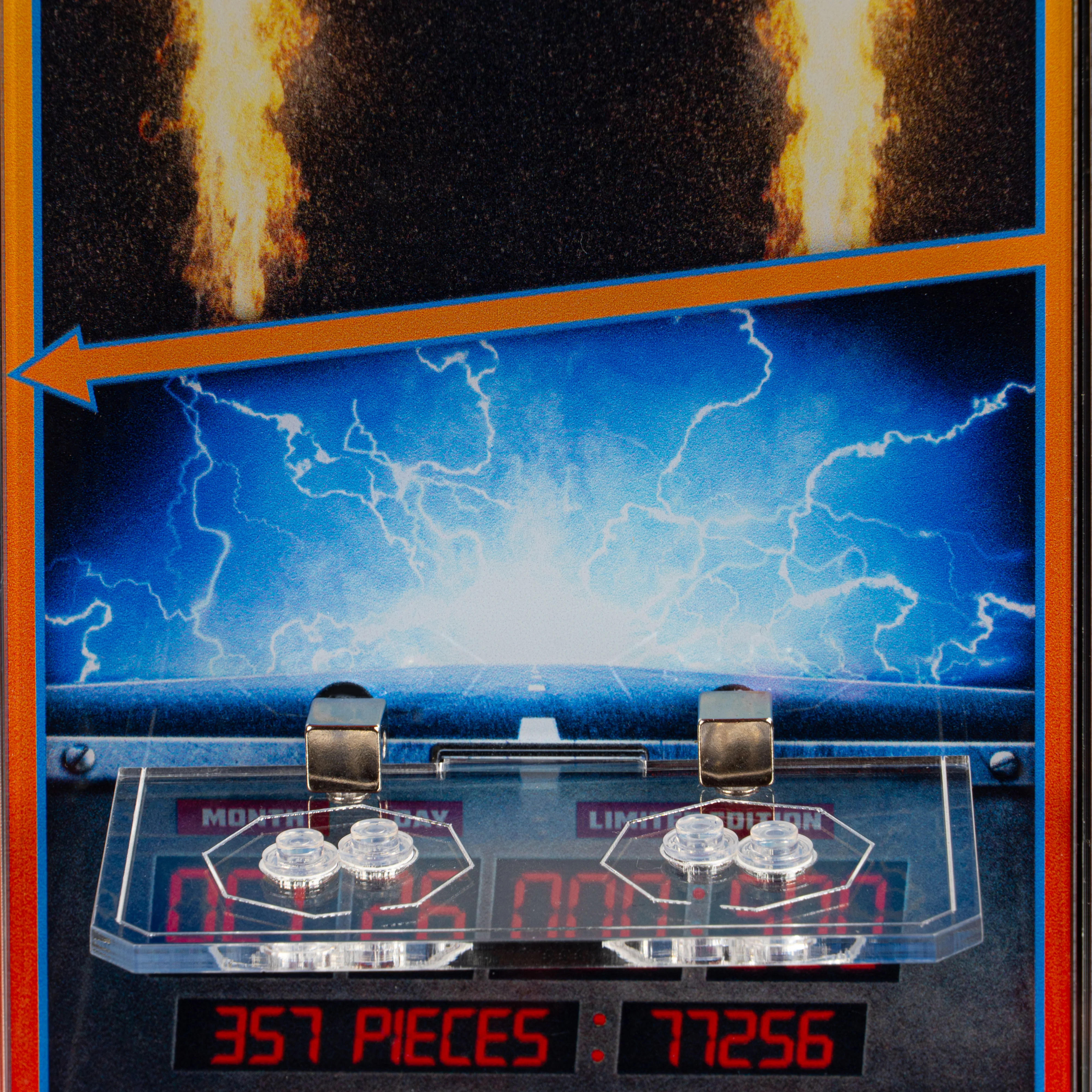 Limited Edition Wall Mounted Display Case for LEGO® Speed Champions: Time Machine from Back to the Future (77256) - Image 4