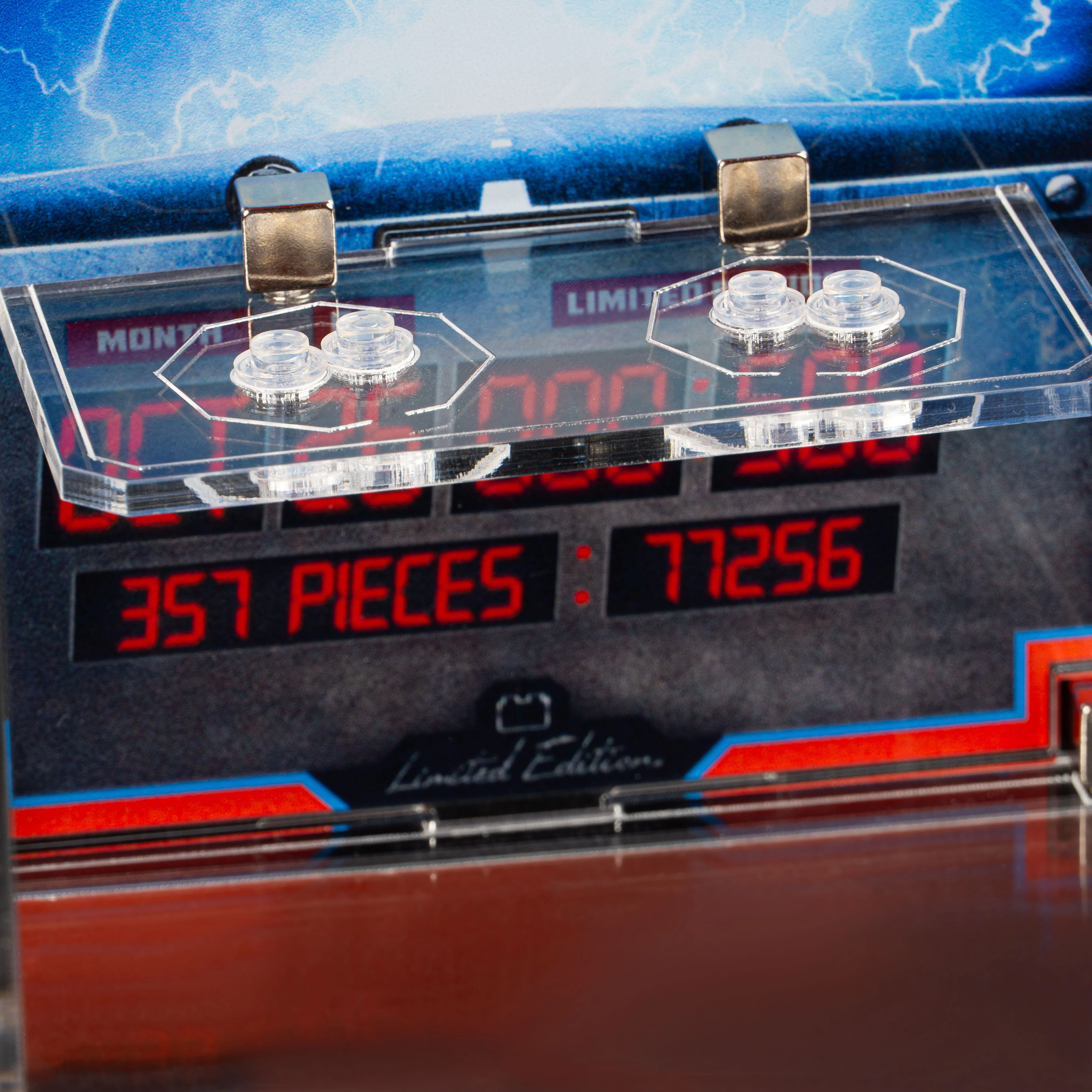 Limited Edition Wall Mounted Display Case for LEGO® Speed Champions: Time Machine from Back to the Future (77256) - Image 5