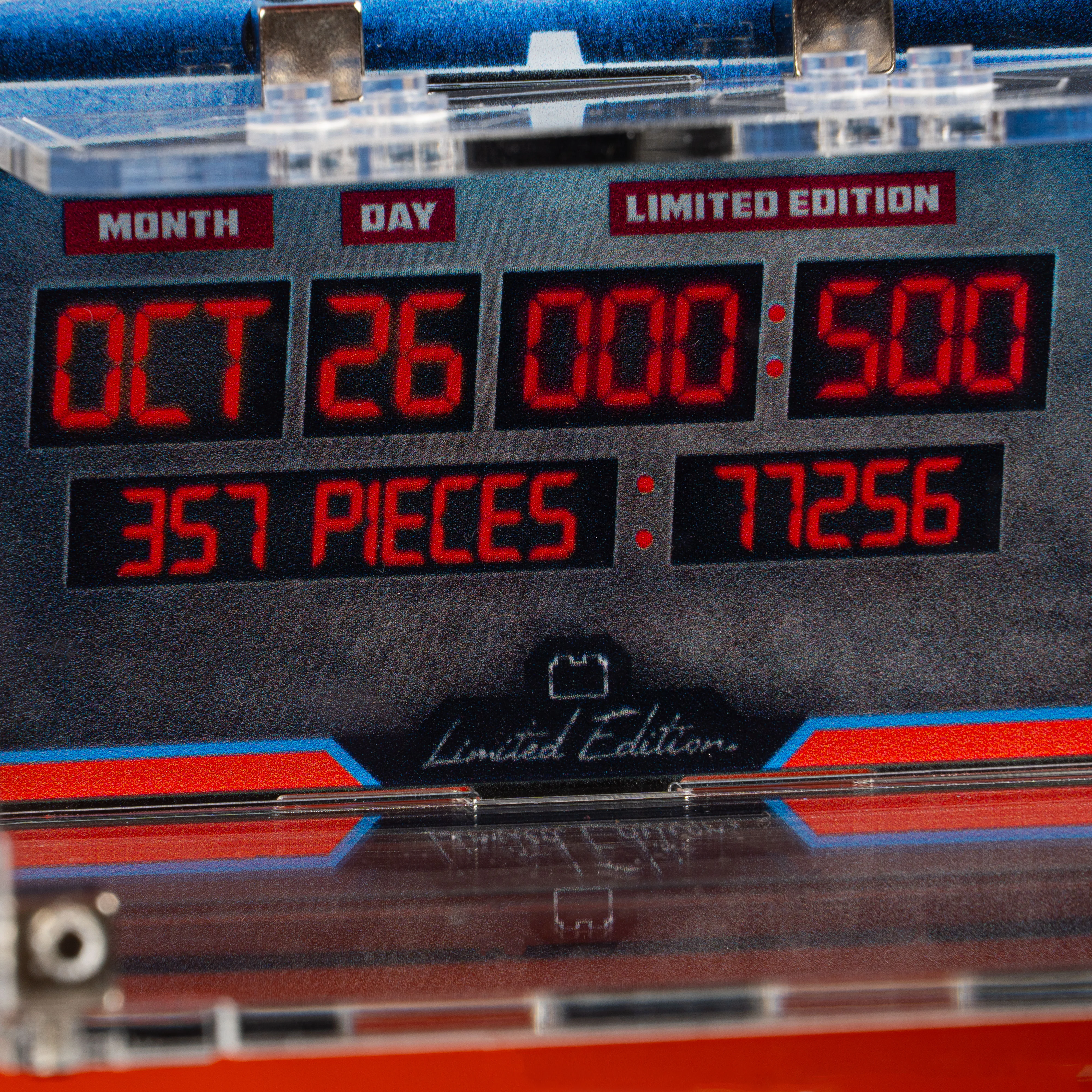 Limited Edition Wall Mounted Display Case for LEGO® Speed Champions: Time Machine from Back to the Future (77256) - Image 6