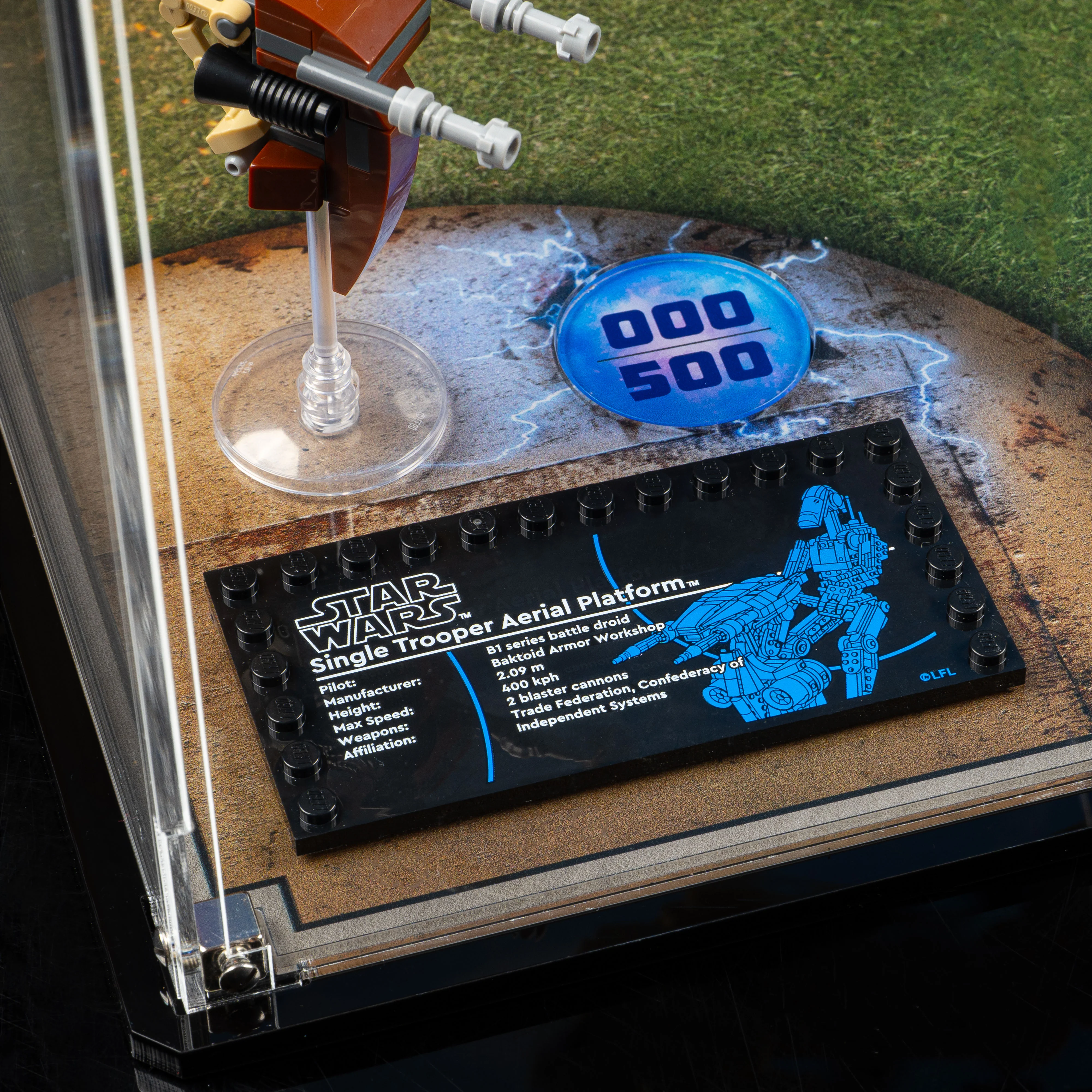 Limited Edition Display Case for LEGO® Star Wars™ Battle Droid with STAP (75428) - Image 11
