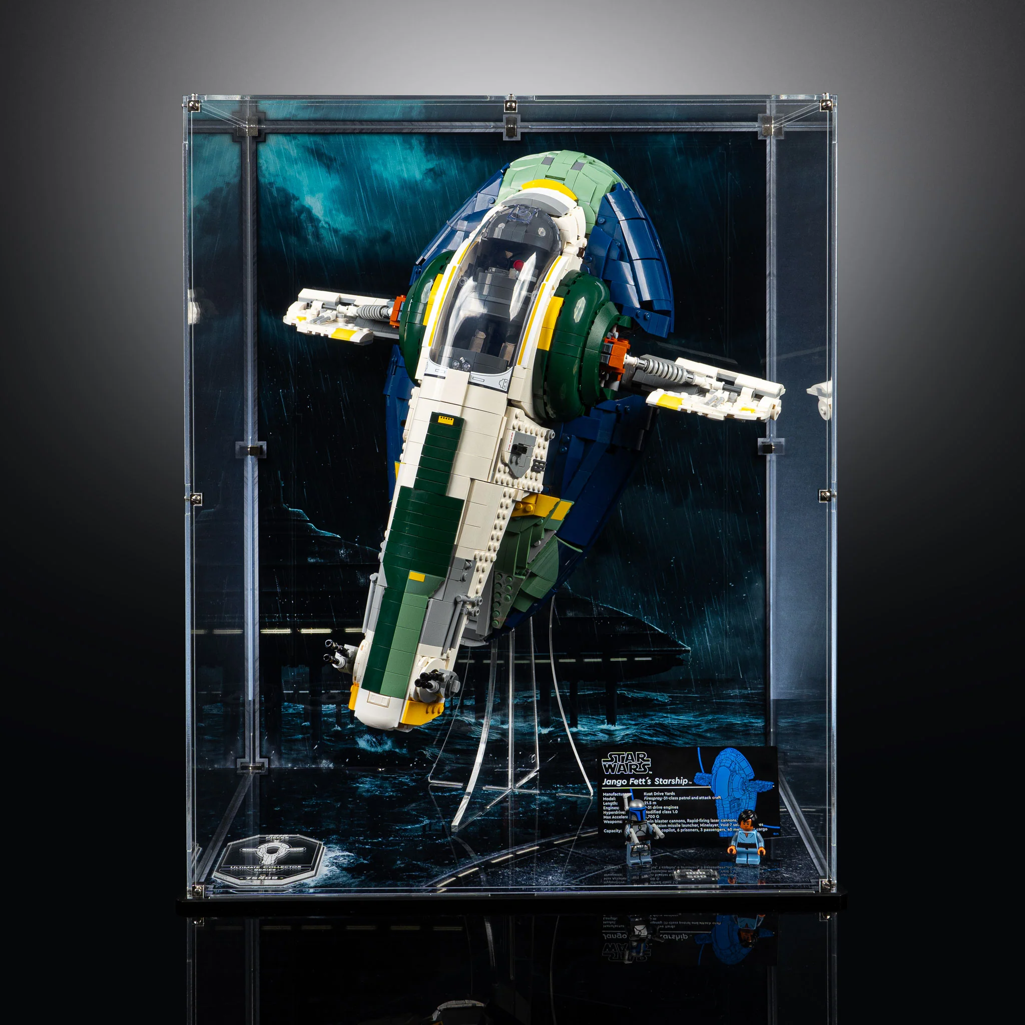 Limited Edition Display Case for LEGO® Star Wars™ Jango Fett's Firespray-Class Starship (75409) - Image 4