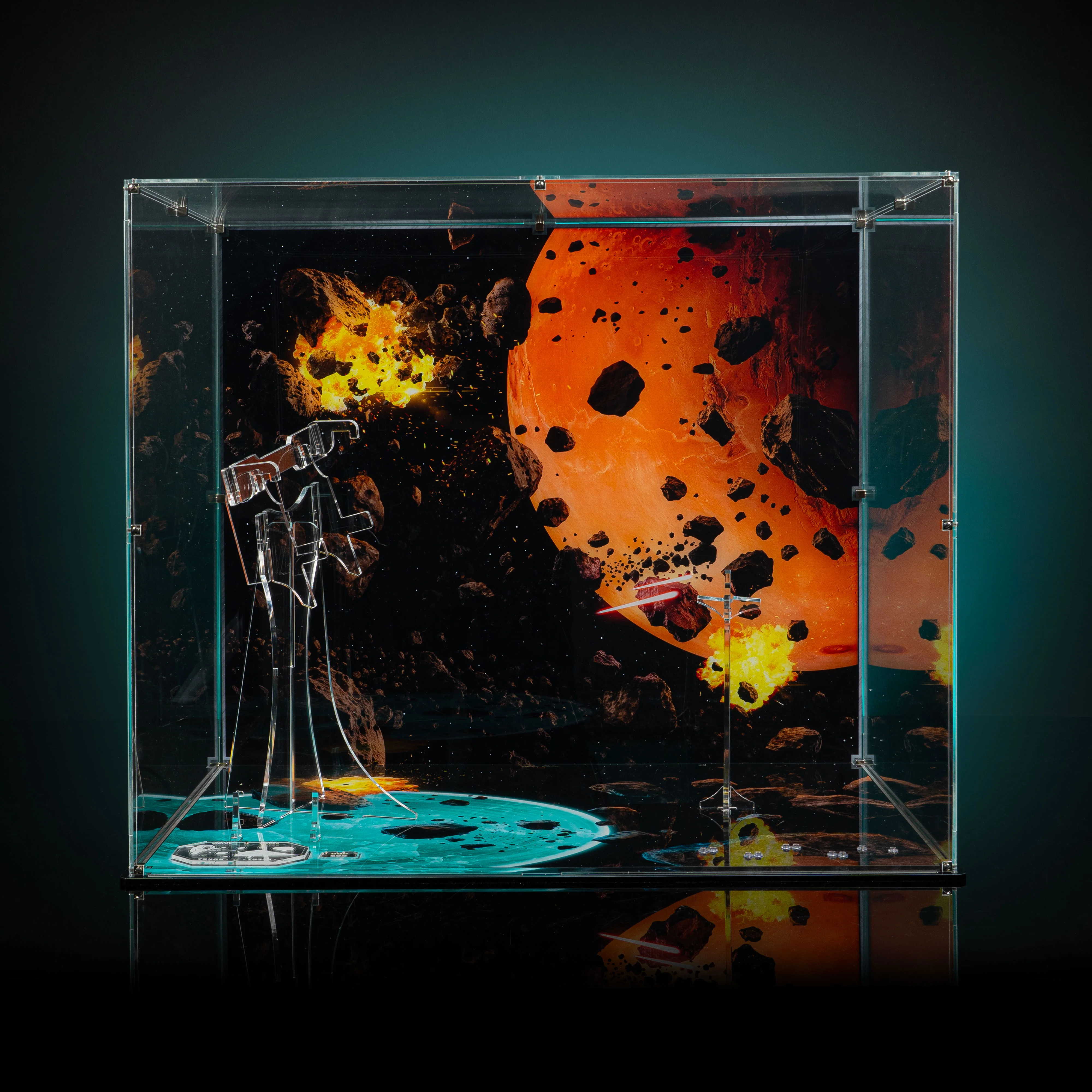 Limited Edition Display Case for LEGO® Star Wars™ Jango Fett's Firespray-Class Starship (75409) & Obi-Wan Kenobi’s Jedi Starfighter™ (75333) - Image 3