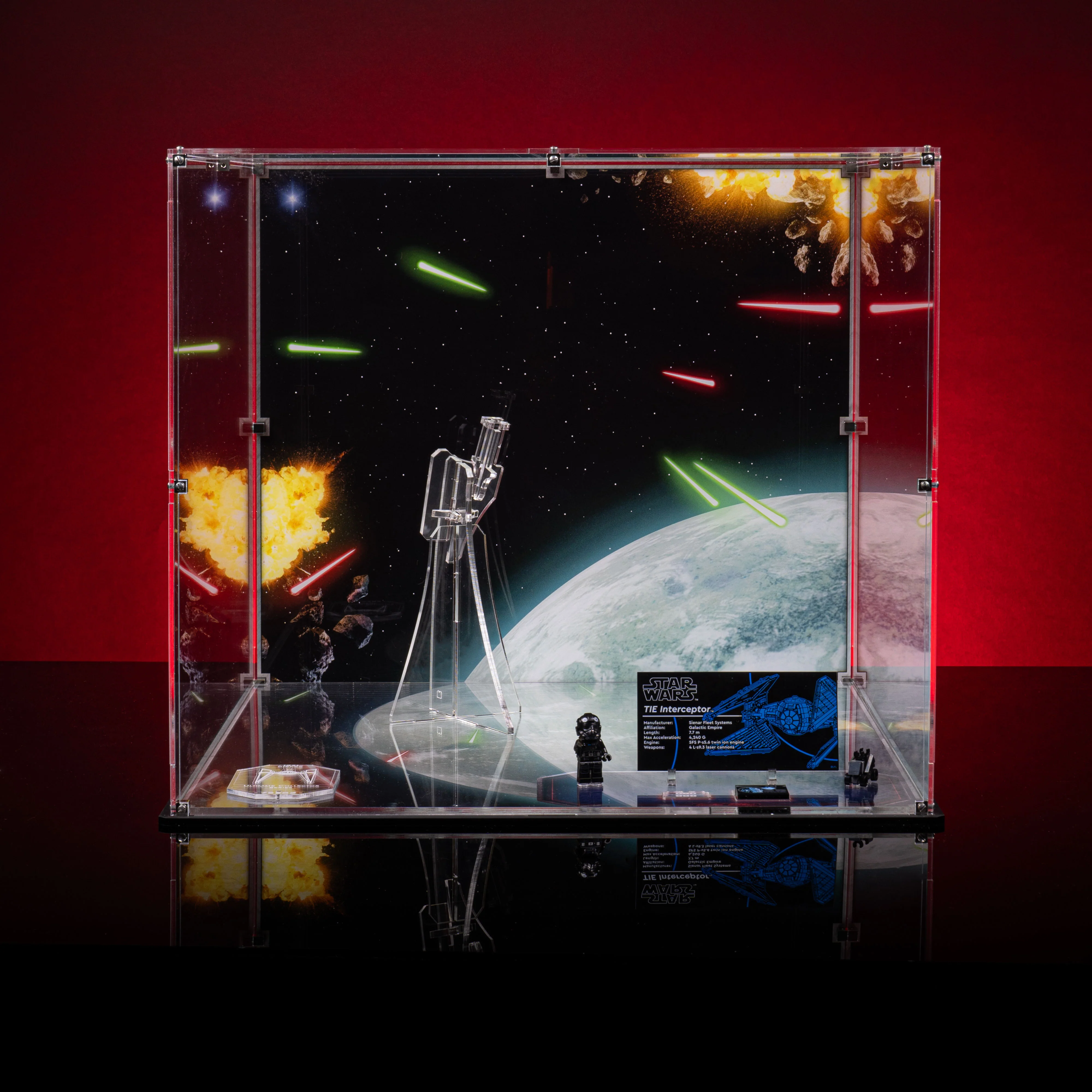 Limited Edition Display Case for LEGO® Star Wars TIE Interceptor™ (75382) - Image 3