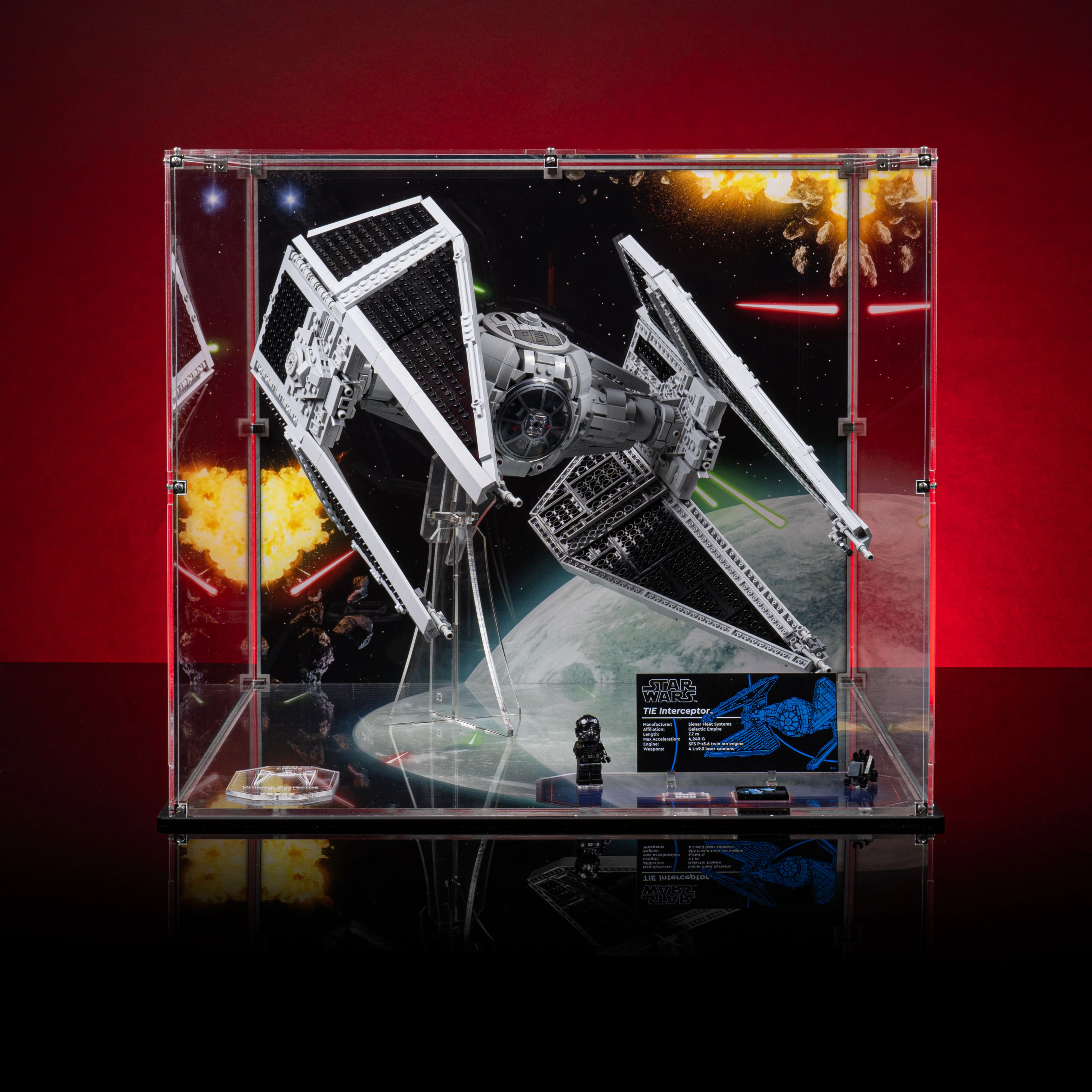 Limited Edition Display Case for LEGO® Star Wars TIE Interceptor™ (75382) - Image 4