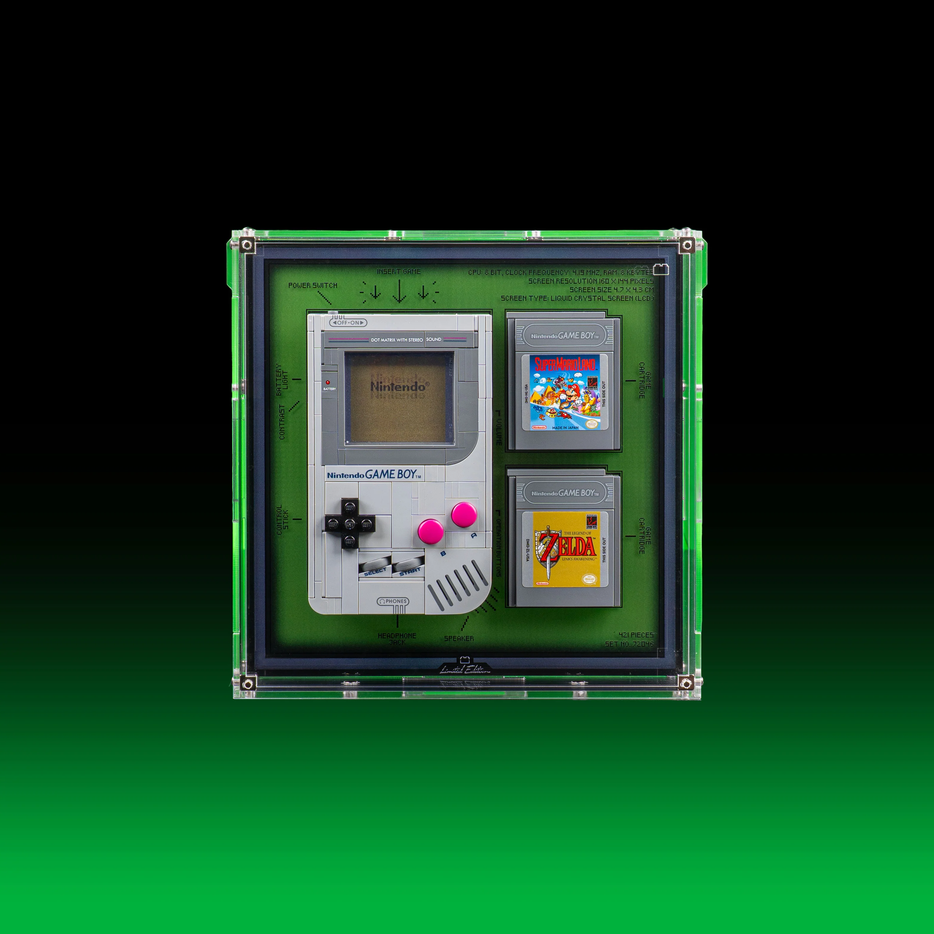 Limited Edition Display Case for LEGO® Super Mario Game Boy™ (72046) - Image 17