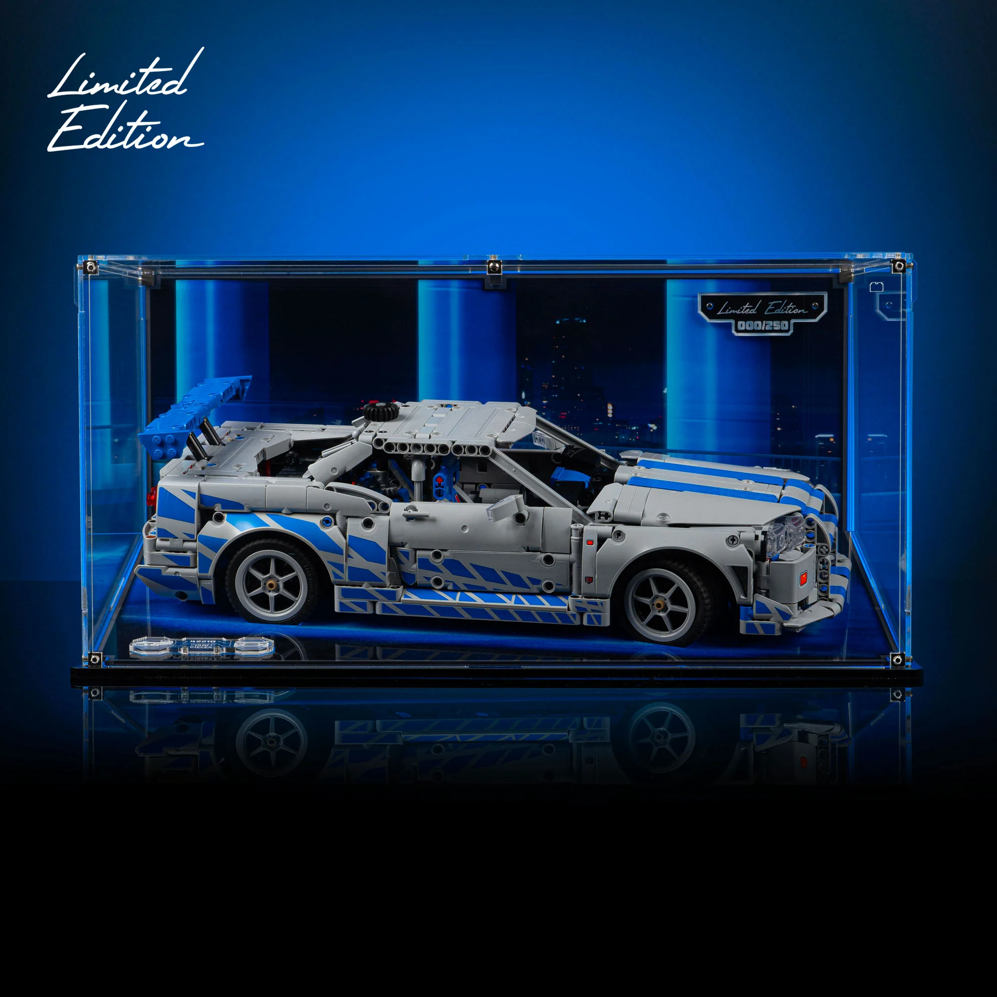 Limited Edition Display Case for LEGO® Technic: 2 Fast 2 Furious Nissan Skyline GT-R (R34) Car (42210) - Image 2
