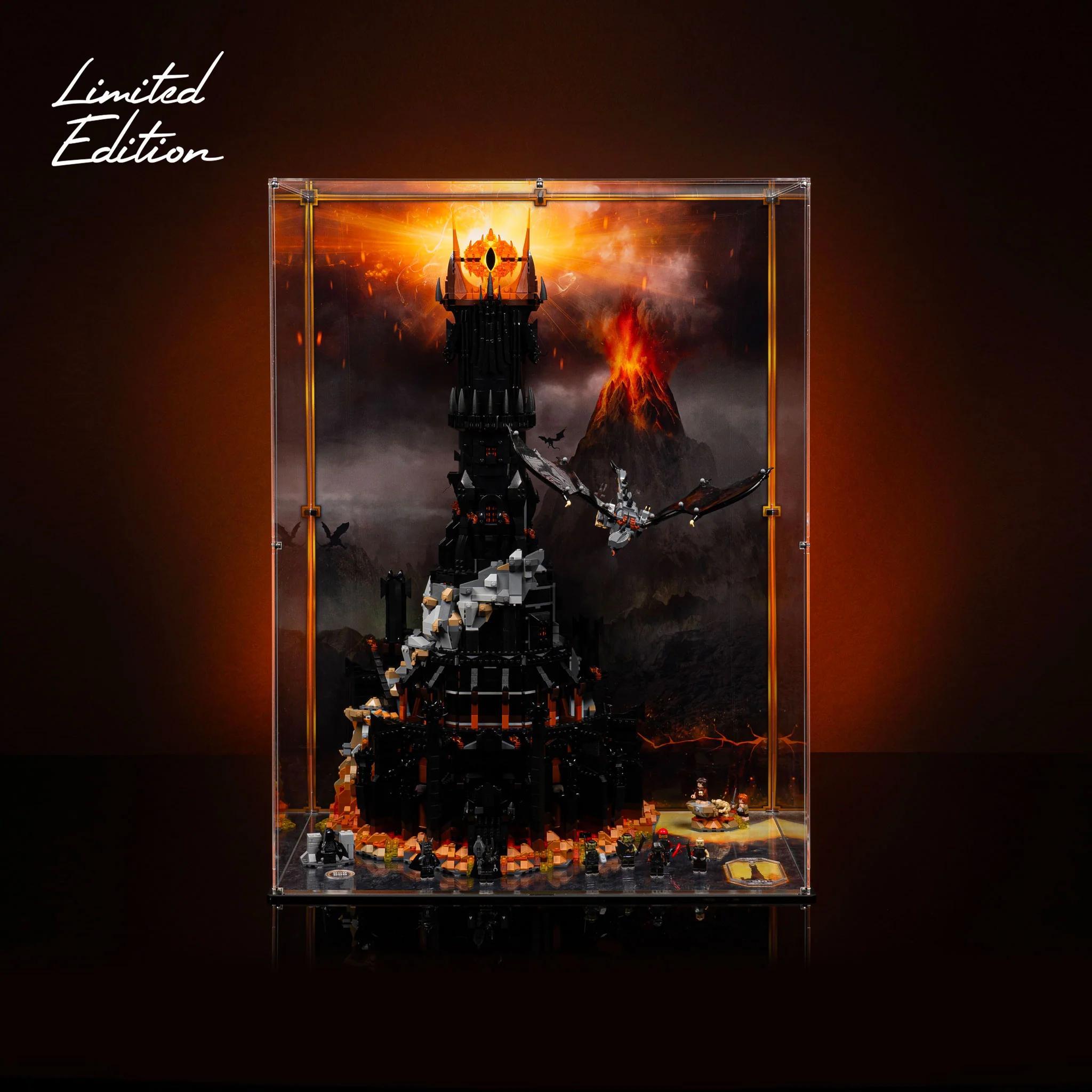 Limited Edition Display Case for LEGO® The Lord of the Rings: Barad-dûr™ with Fell Beast (10333 & 40693) - Image 2