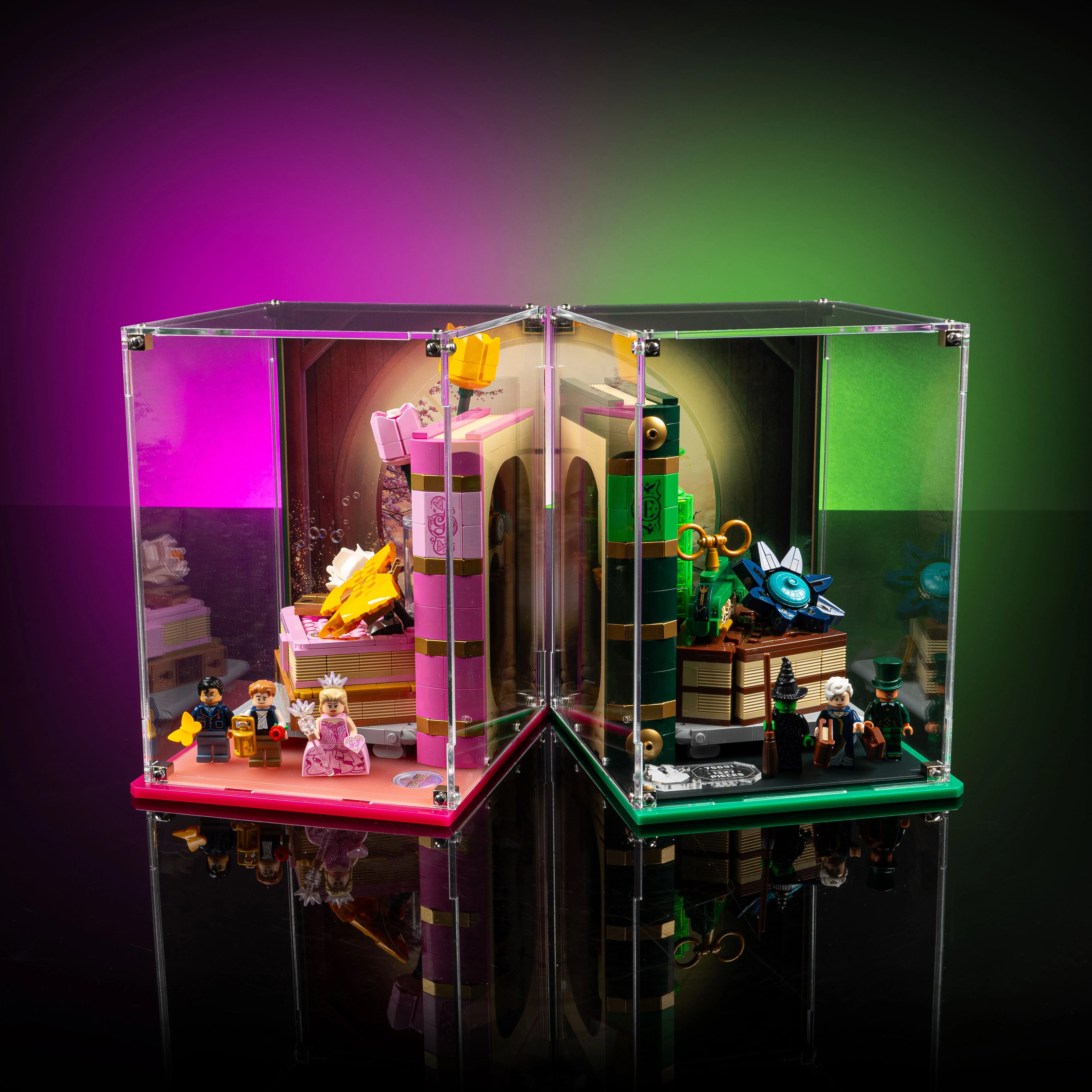 Limited Edition Display Case for LEGO® Wicked: Glinda and Elphaba Bookends (75691) - Image 4