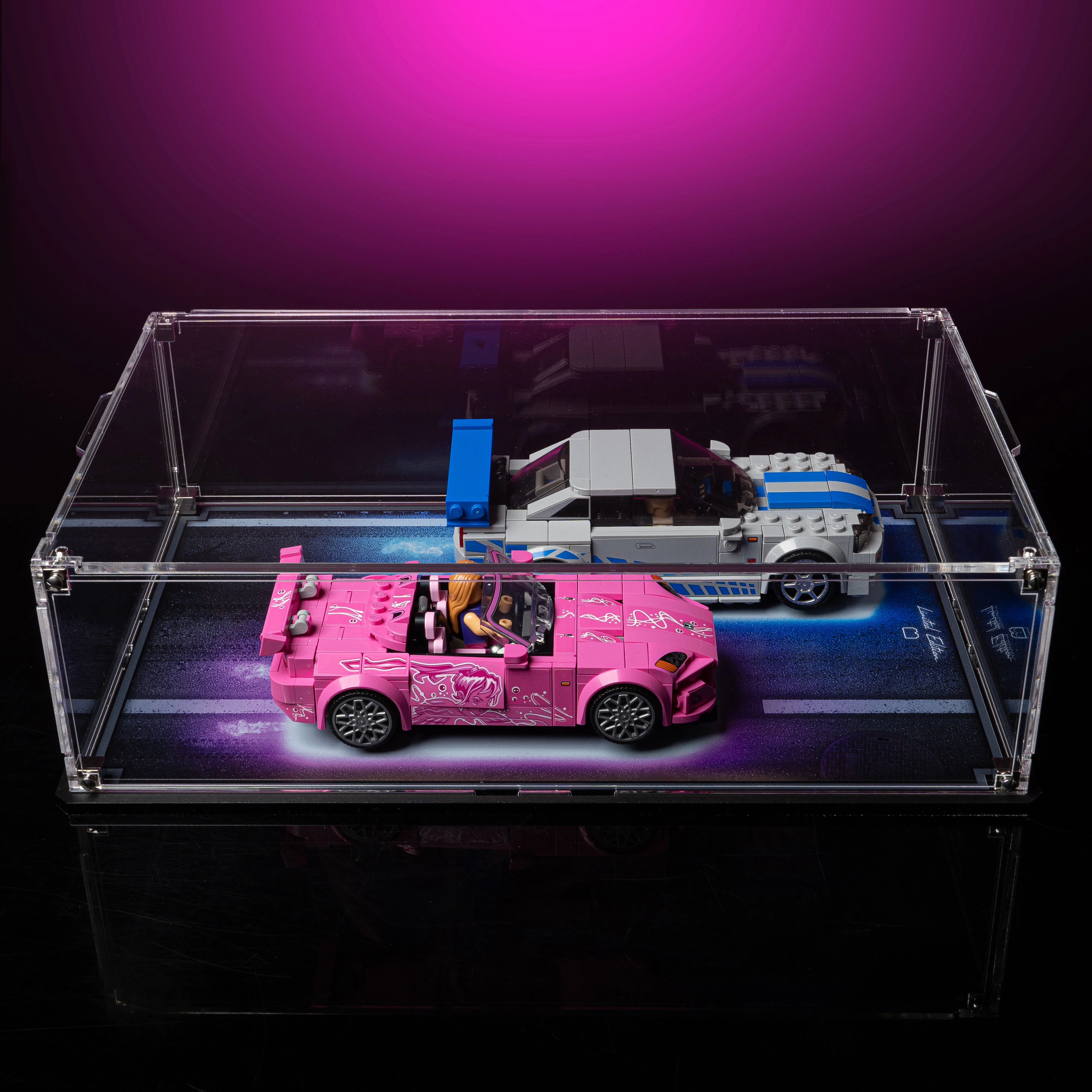Limited Edition Display Case for LEGO® Speed Champions: 2 Fast 2 Furious Honda S2000 (77241) & Nissan Skyline GT-R (76917) - Image 5