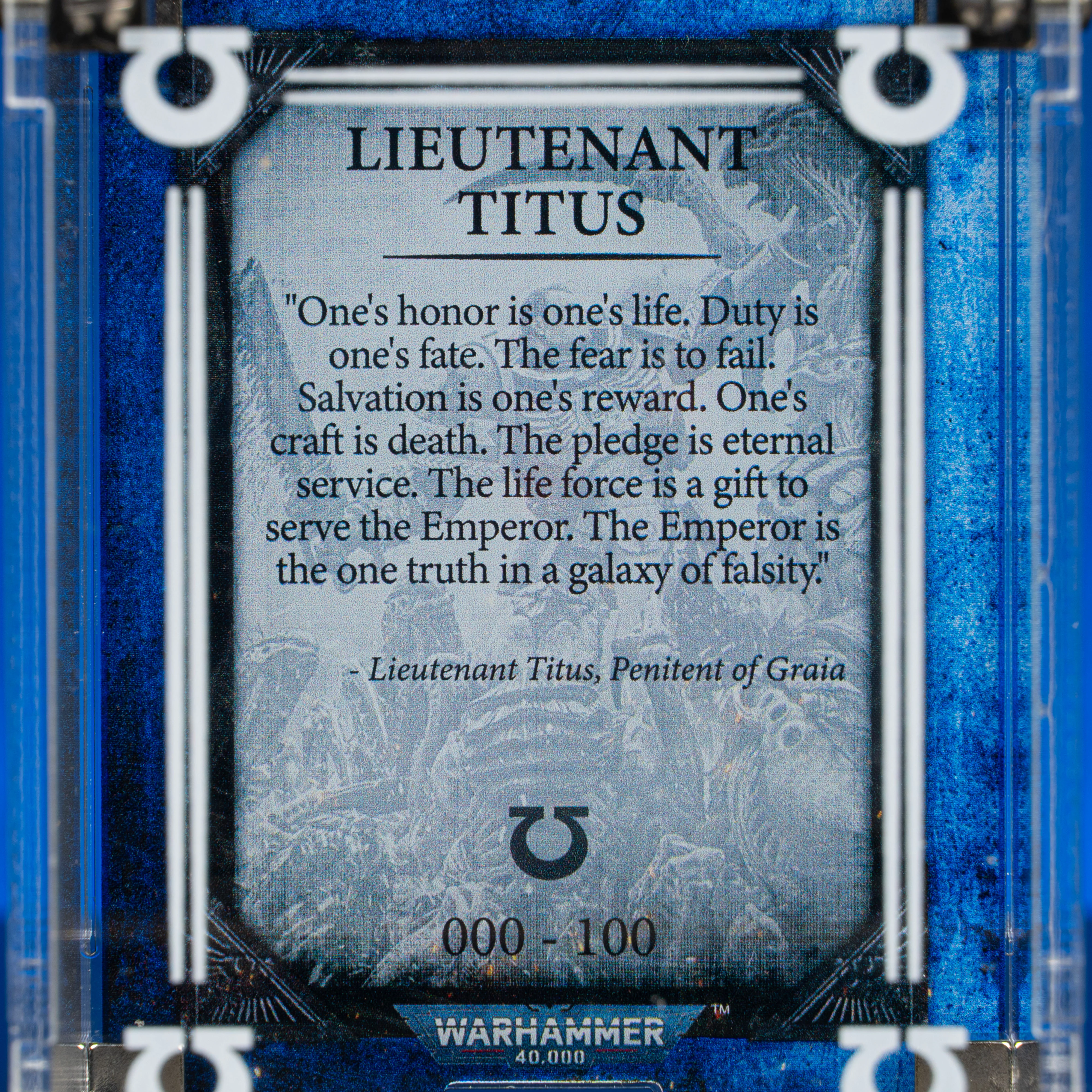 Limited Edition Display Case for Warhammer® 40,000 Lieutenant Titus - Image 5