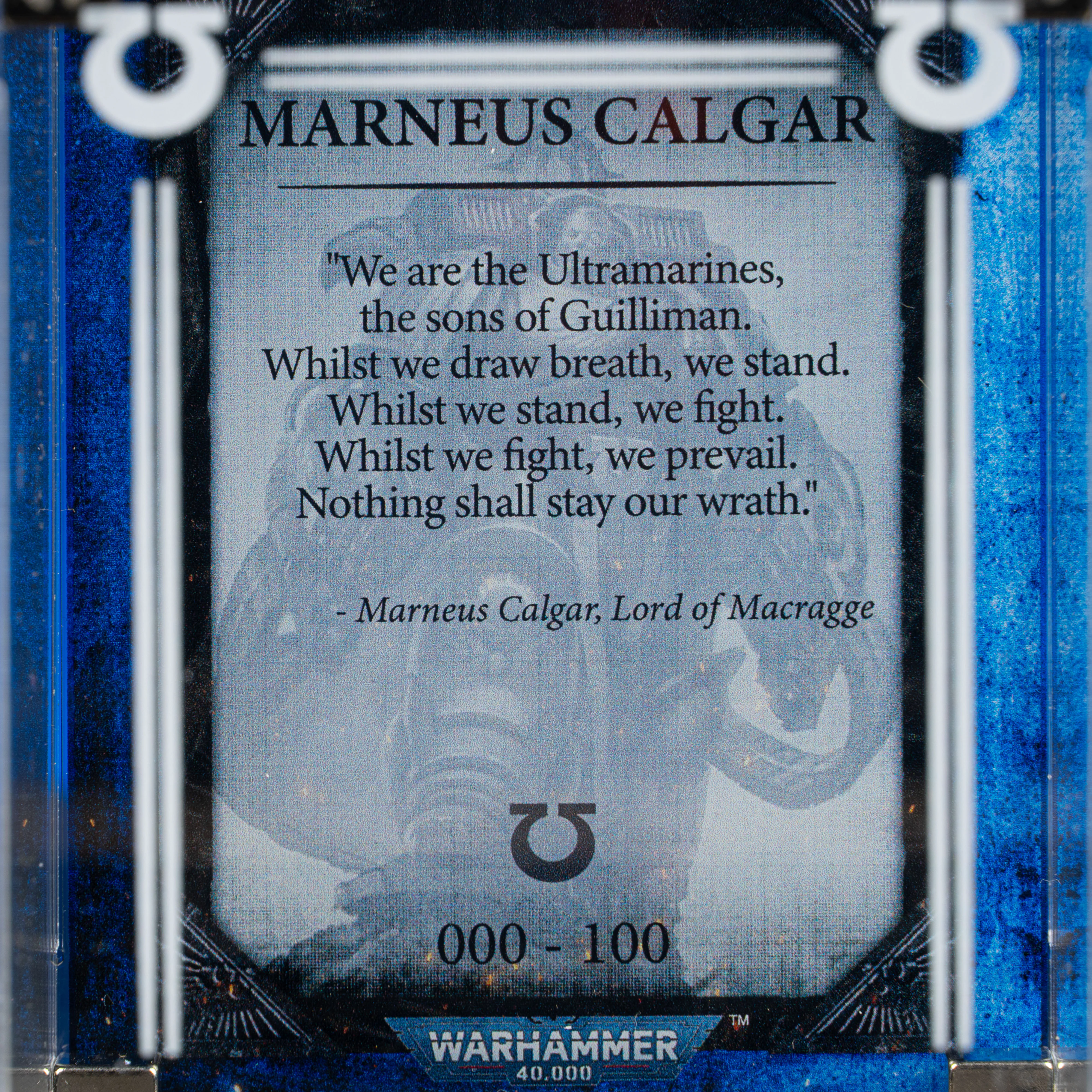 Limited Edition Display Case for Warhammer® 40,000 Marneus Calgar in Armour of Antilochus - Image 8
