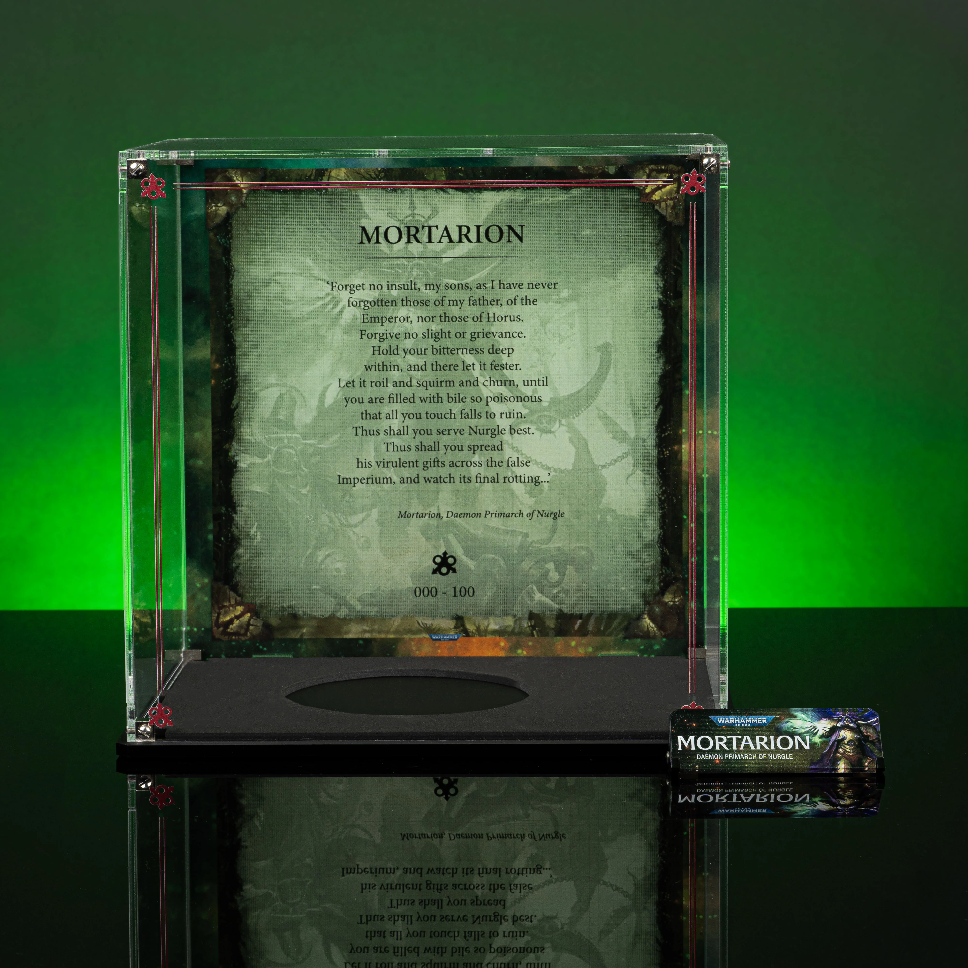Limited Edition Display Case for Warhammer® 40,000 Mortarion, Daemon Primarch of Nurgle - Image 4
