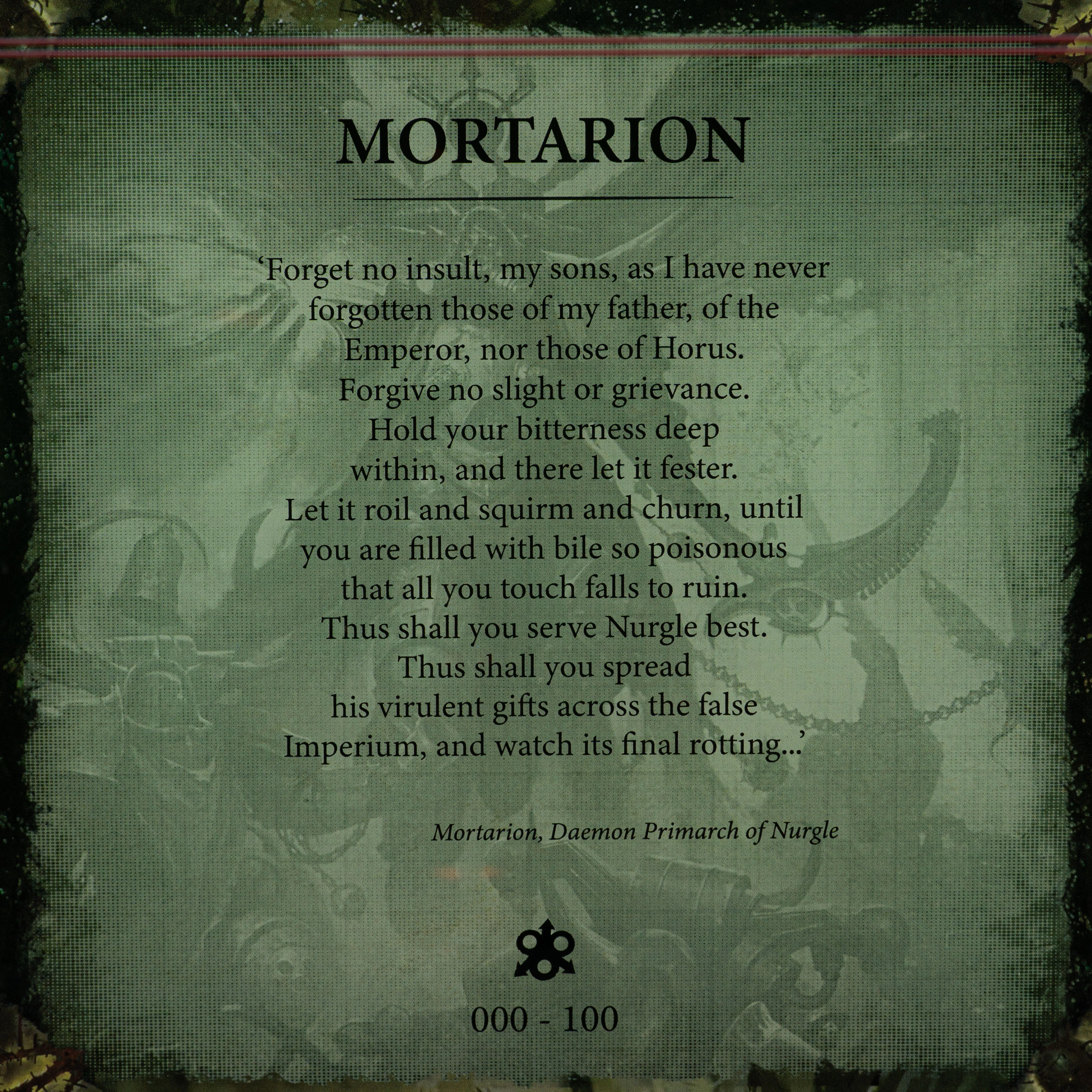 Limited Edition Display Case for Warhammer® 40,000 Mortarion, Daemon Primarch of Nurgle - Image 6