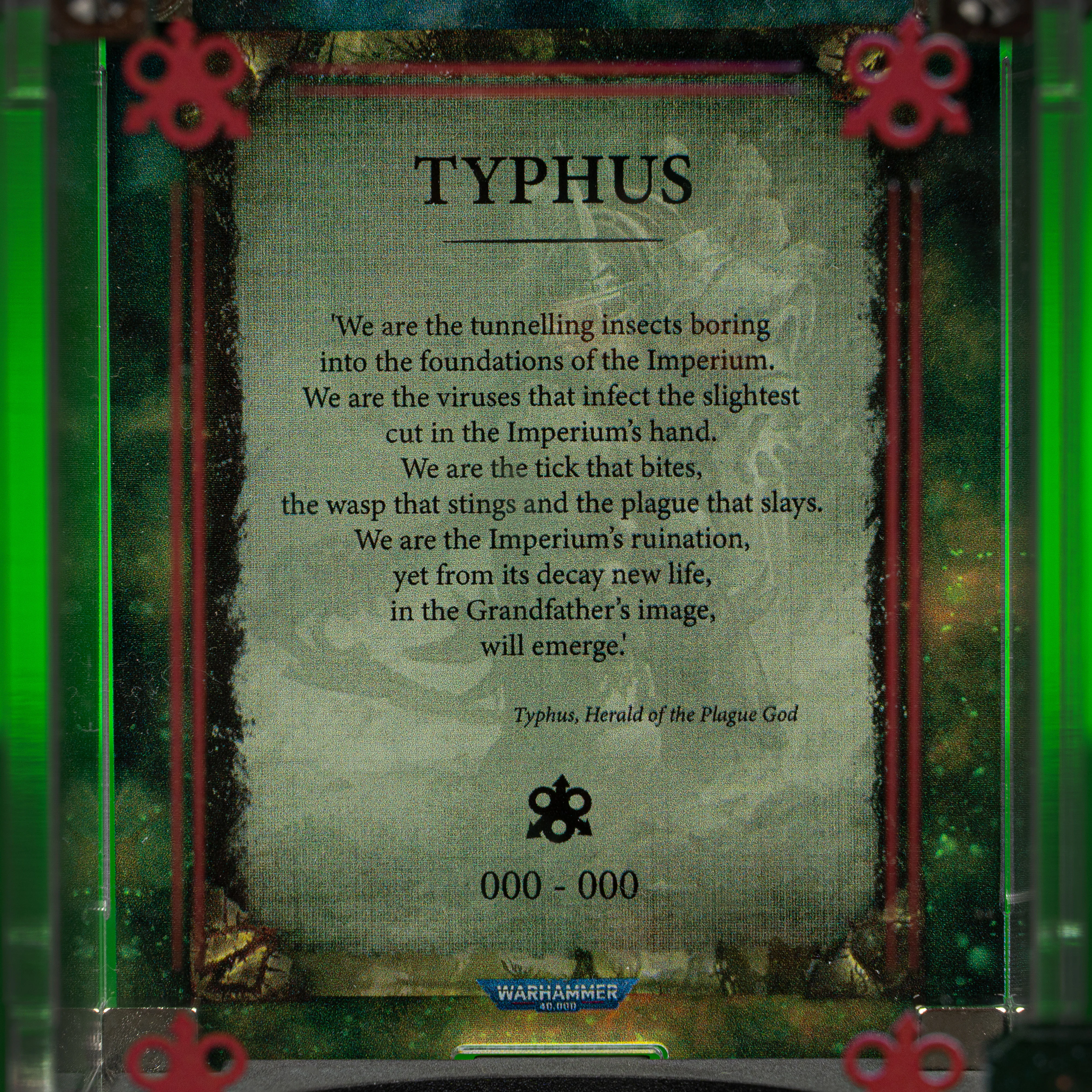 Limited Edition Display Case for Warhammer® 40,000 Typhus, Herald of the Plague God - Image 7