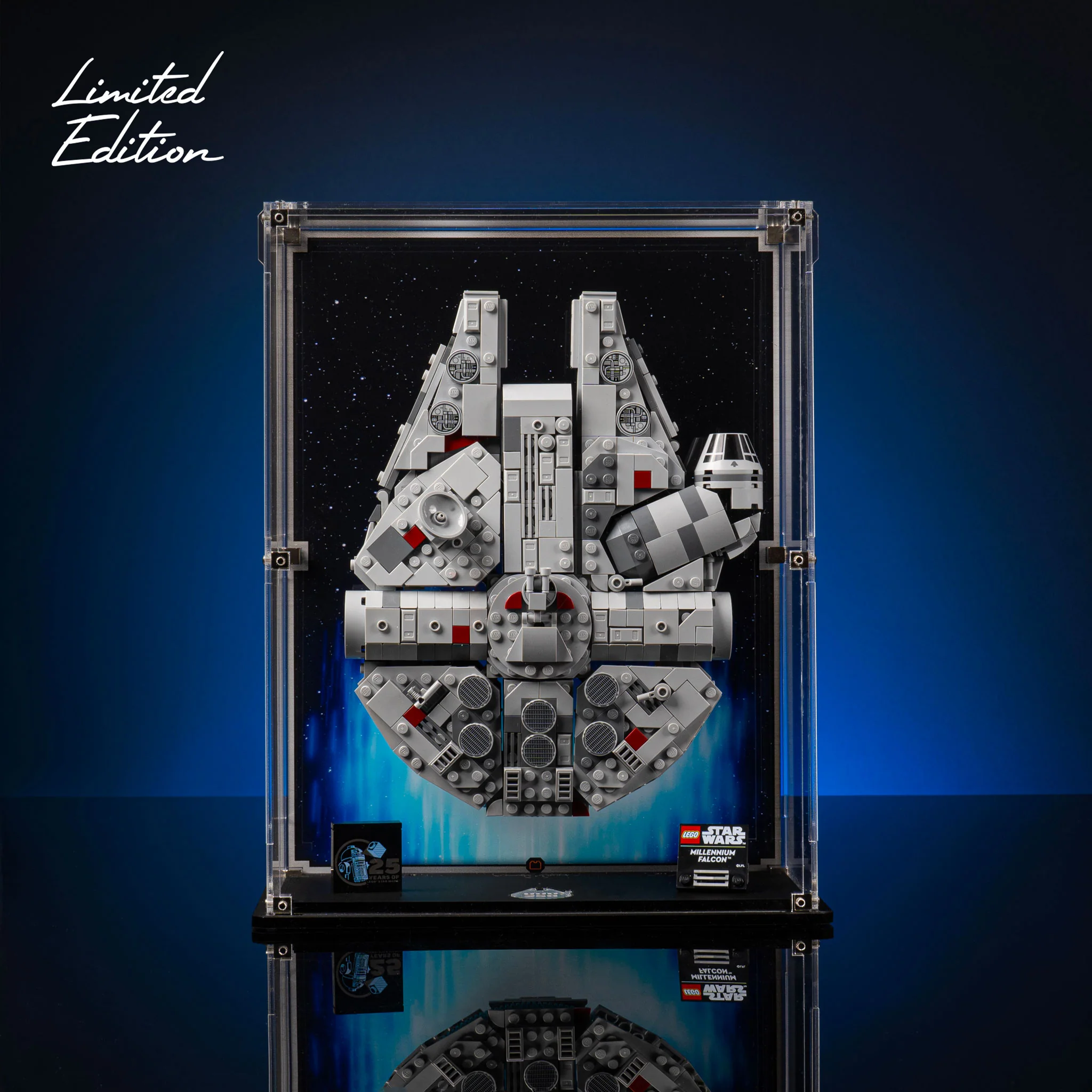Limited Edition Vertical Display Case with Stand for LEGO® Star Wars™ Midi Scale Millennium Falcon™ (75375) - Image 2