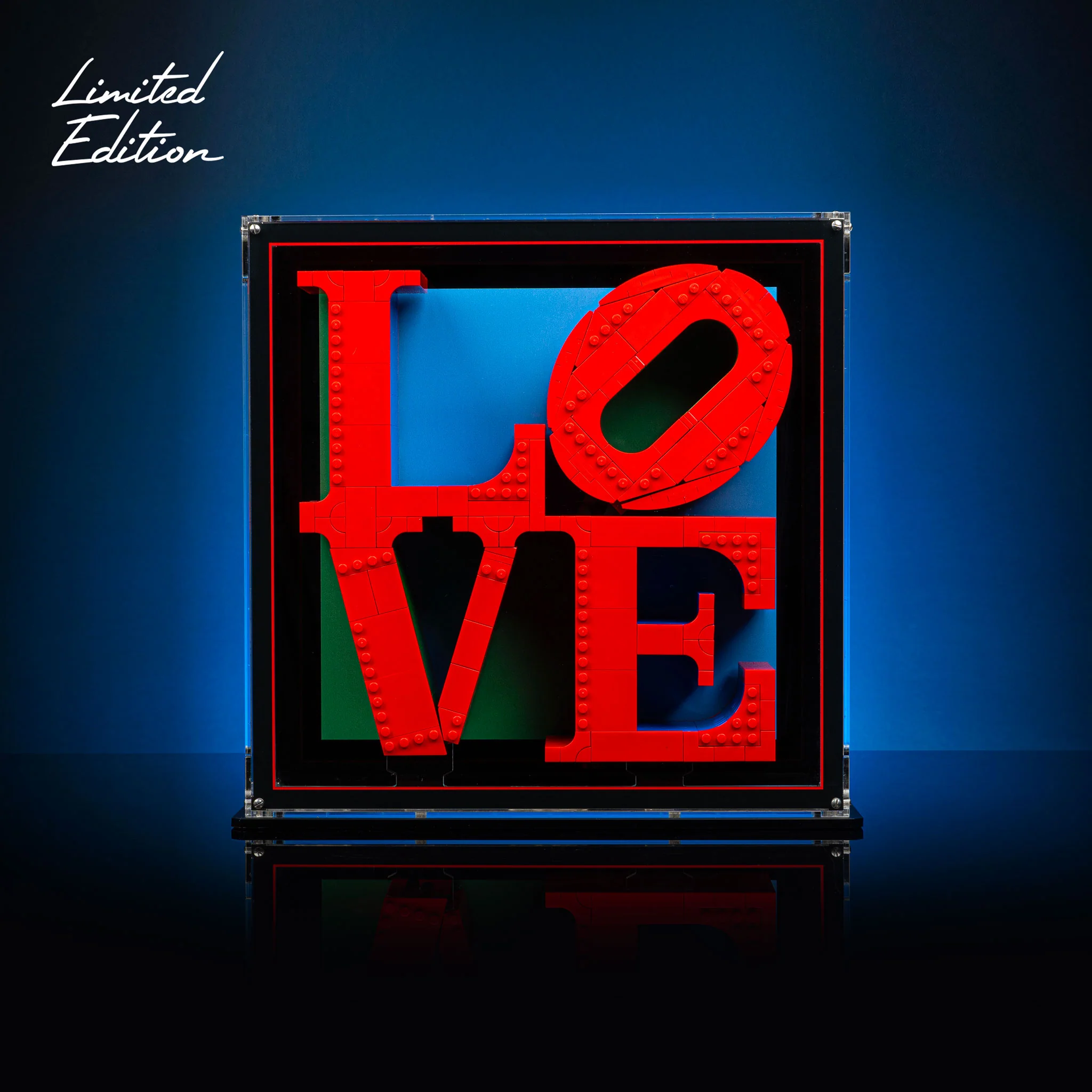 Limited Edition Wall Mountable Display Case for LEGO® Art: Robert Indiana's LOVE (31214) - Image 2