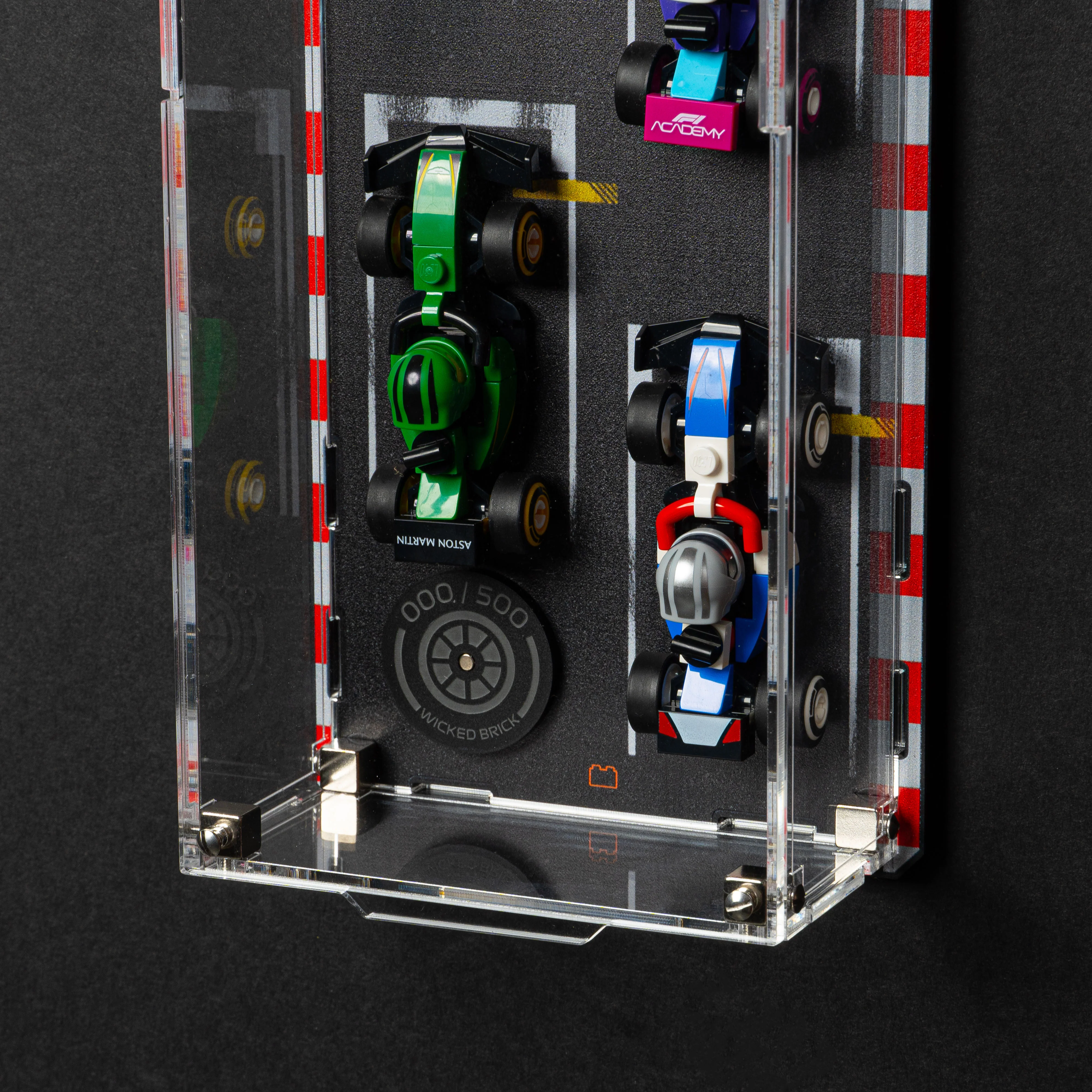 Limited Edition Wall Mounted Display Case for LEGO® F1® Collectible Race Cars (71049) - Image 11