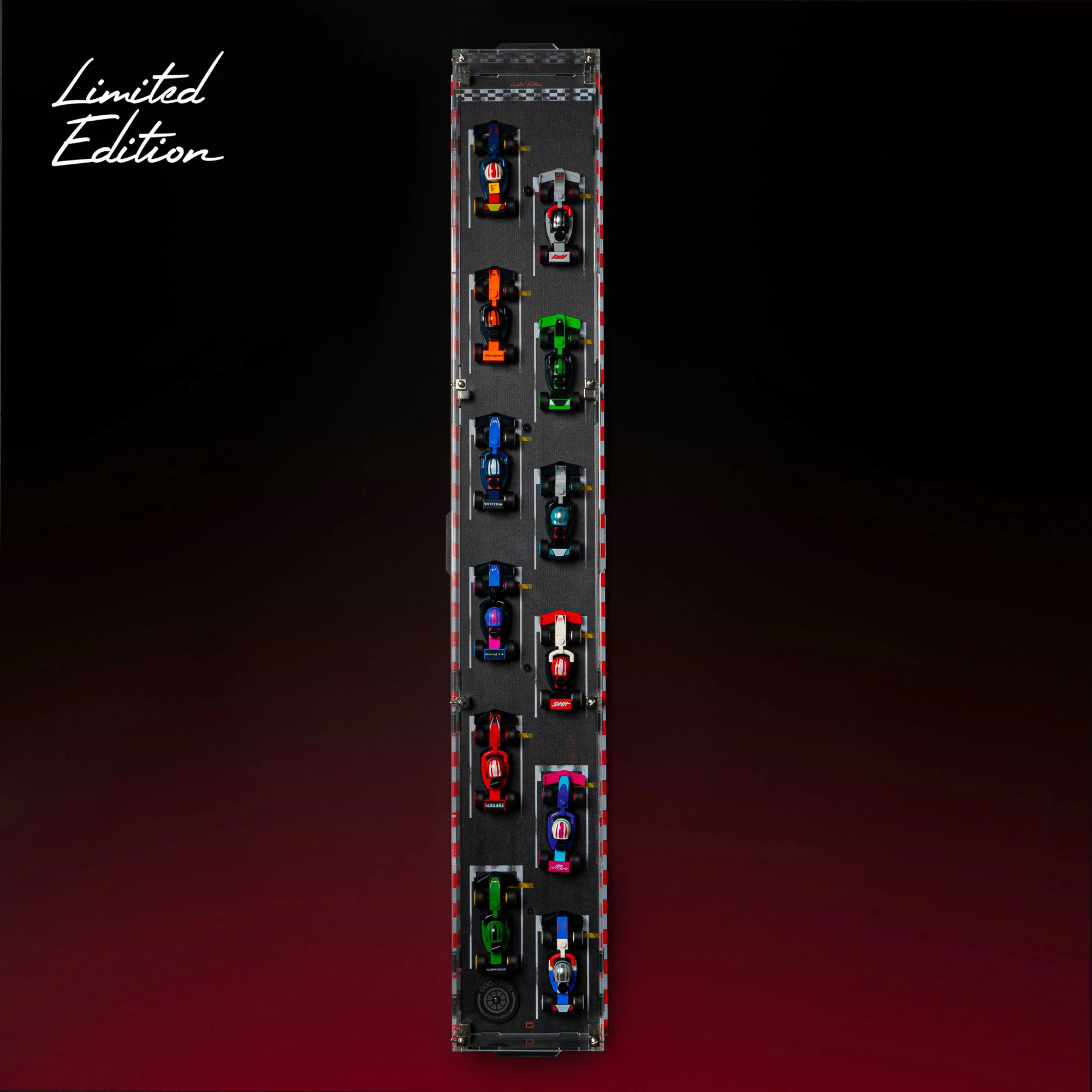 Limited Edition Wall Mounted Display Case for LEGO® F1® Collectible Race Cars (71049) - Image 2