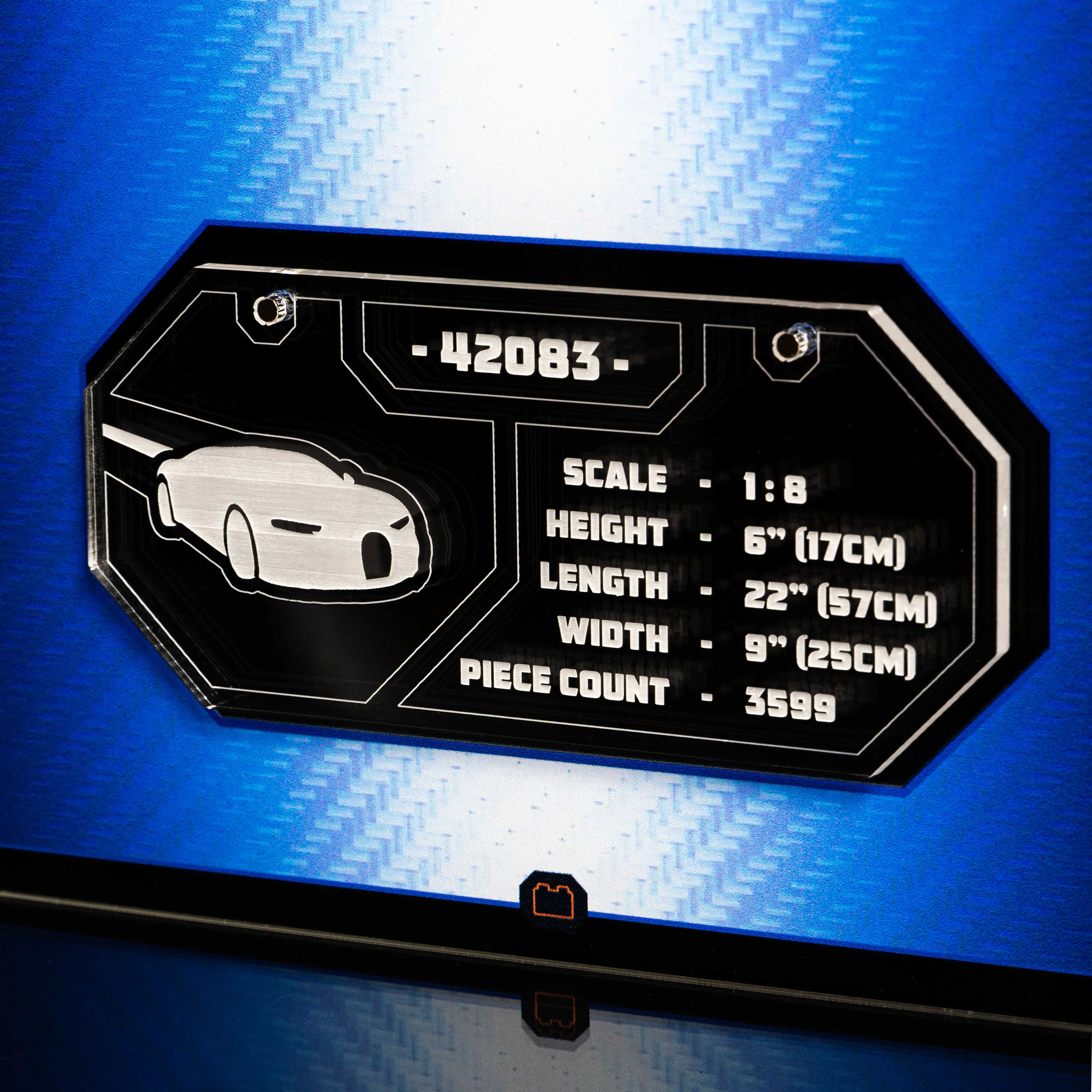 Limited Edition Wall Mounted Display Case for LEGO® Technic™ Bugatti Chiron (42083) - Image 8