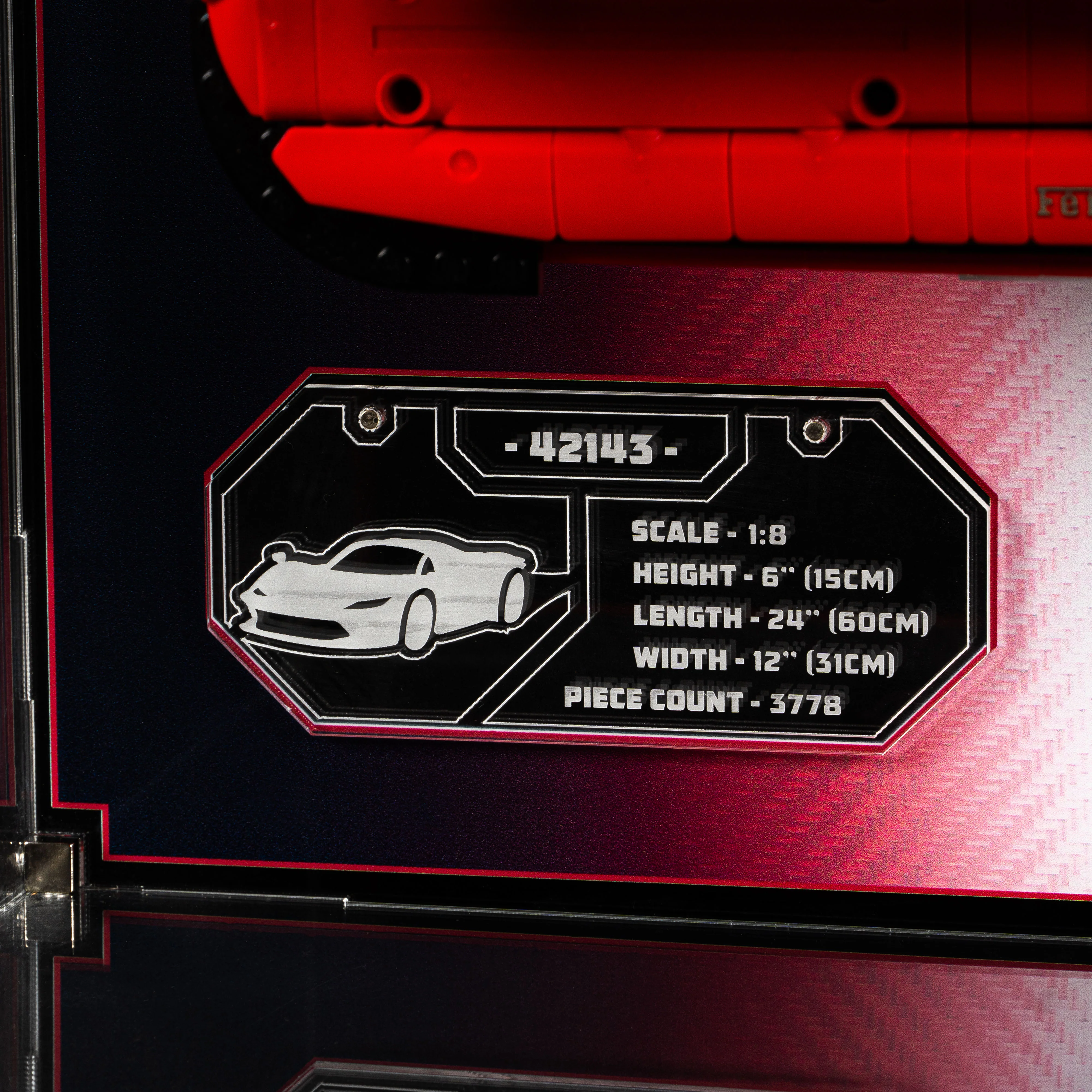 Limited Edition Wall Mounted Display Case for LEGO® Technic™ Ferrari Daytona SP3 (42143) - Image 11