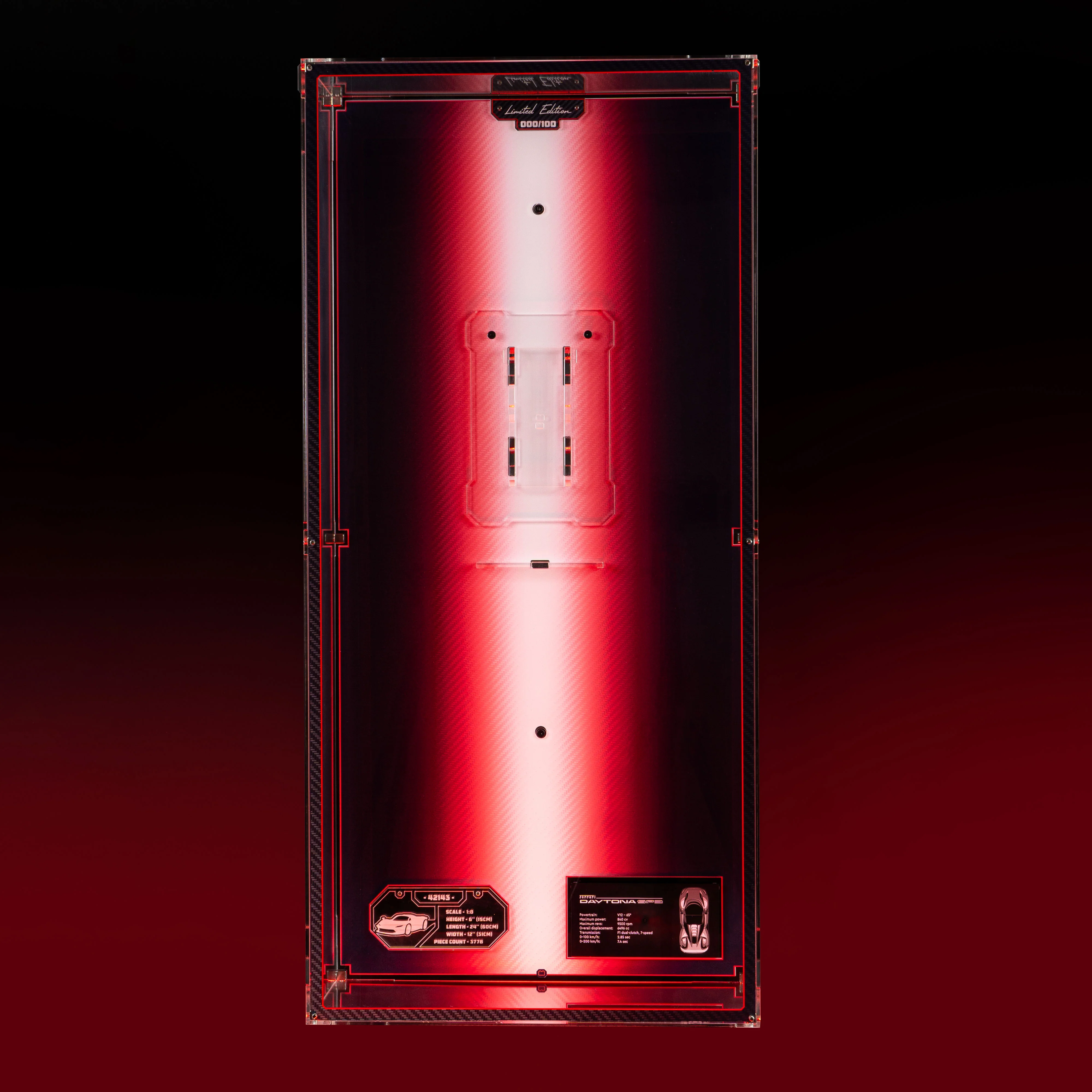 Limited Edition Wall Mounted Display Case for LEGO® Technic™ Ferrari Daytona SP3 (42143) - Image 3