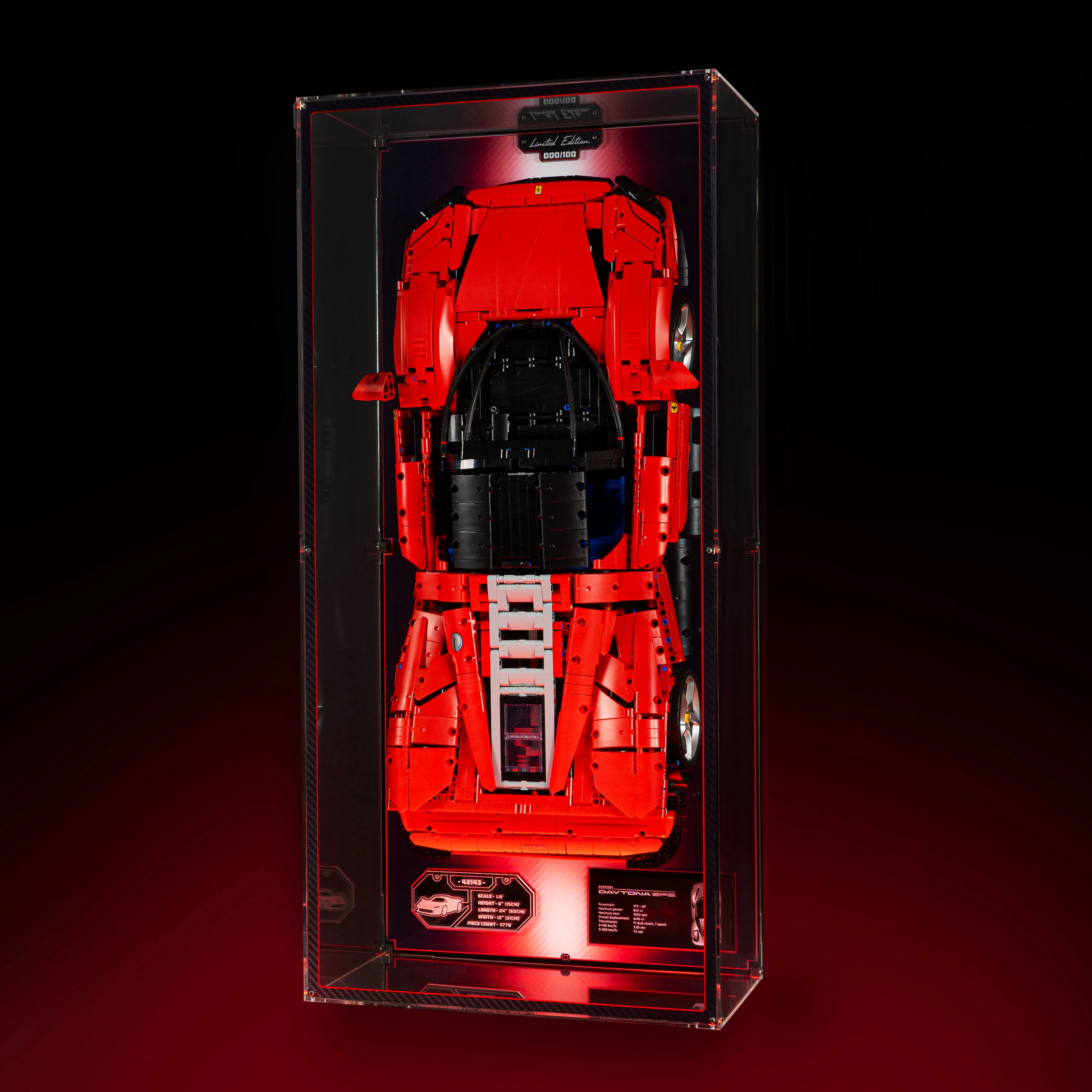 Limited Edition Wall Mounted Display Case for LEGO® Technic™ Ferrari Daytona SP3 (42143) - Image 4