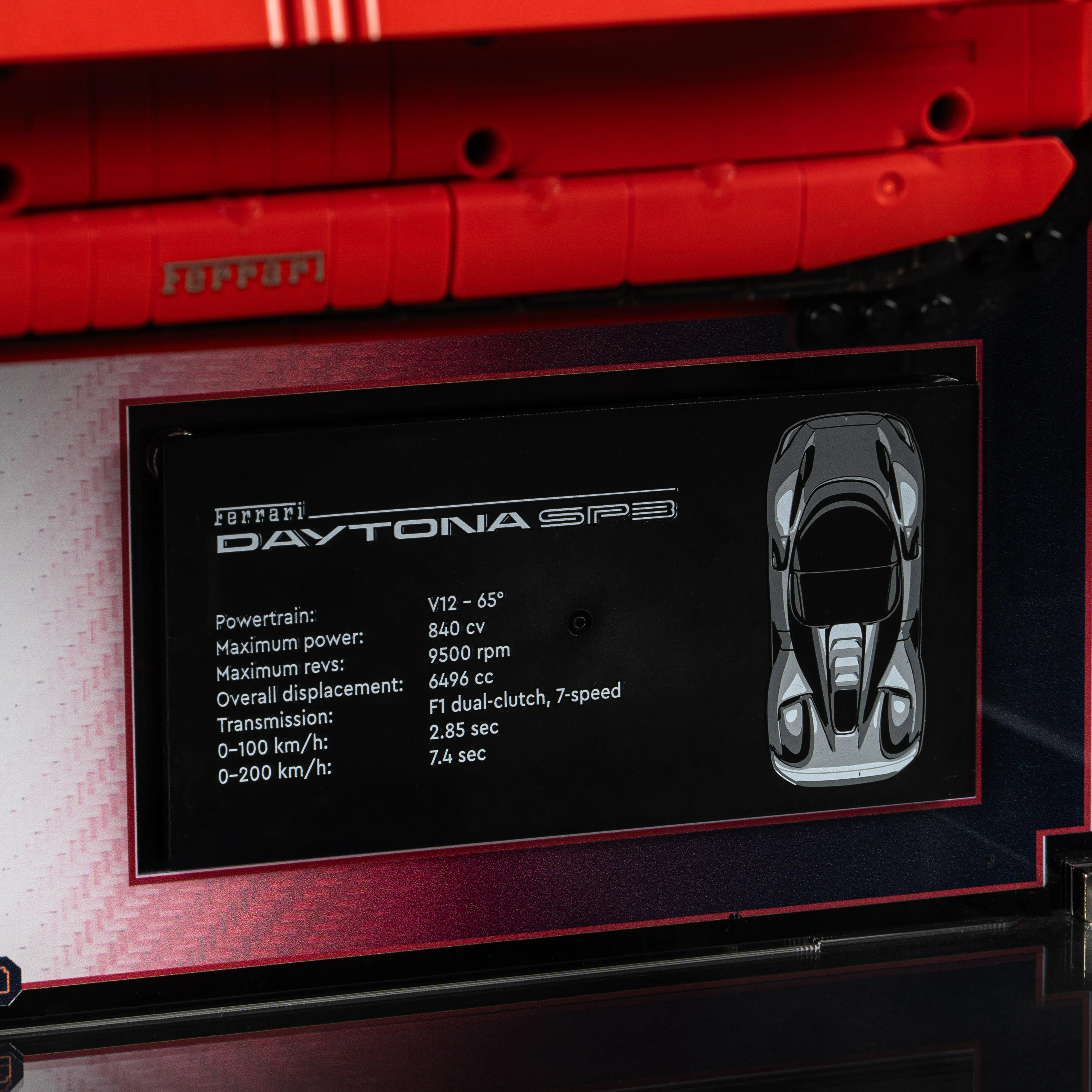 Limited Edition Wall Mounted Display Case for LEGO® Technic™ Ferrari Daytona SP3 (42143) - Image 7