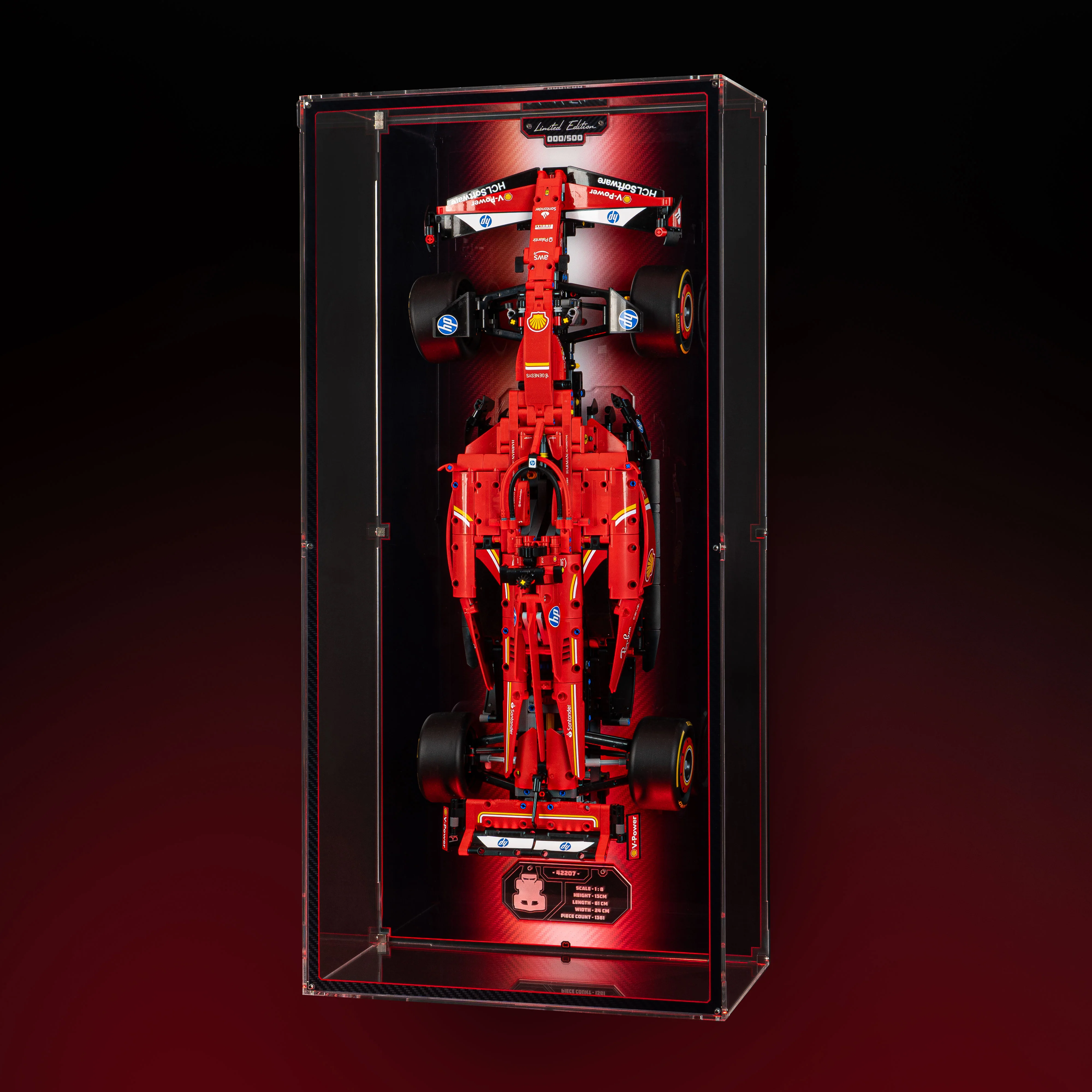Limited Edition Wall Mounted Display Case for LEGO® Technic Ferrari SF-24 F1 Car (42207) - Image 4
