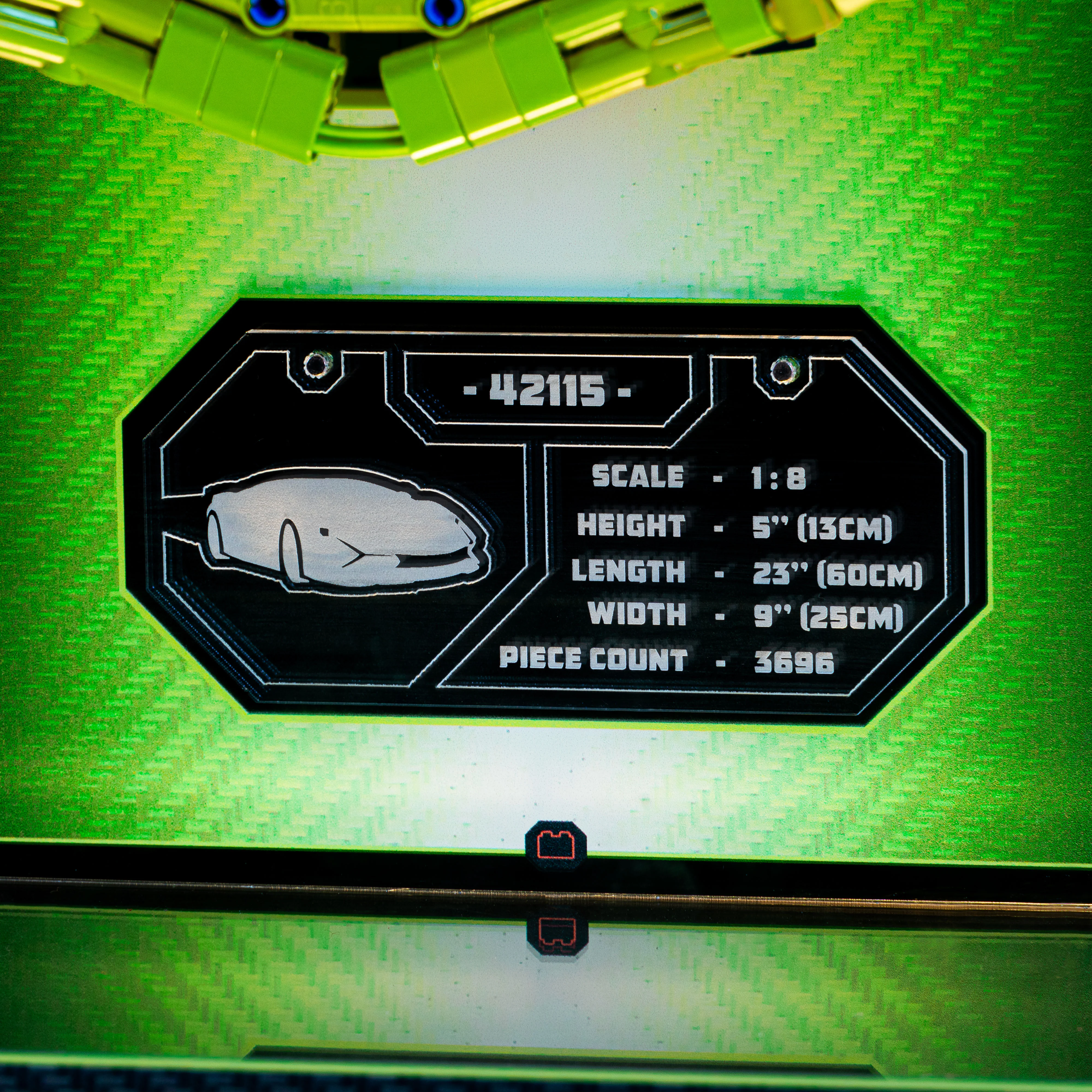 Limited Edition Wall Mounted Display Case for LEGO® Technic™ Lamborghini Sián (42115) - Image 9