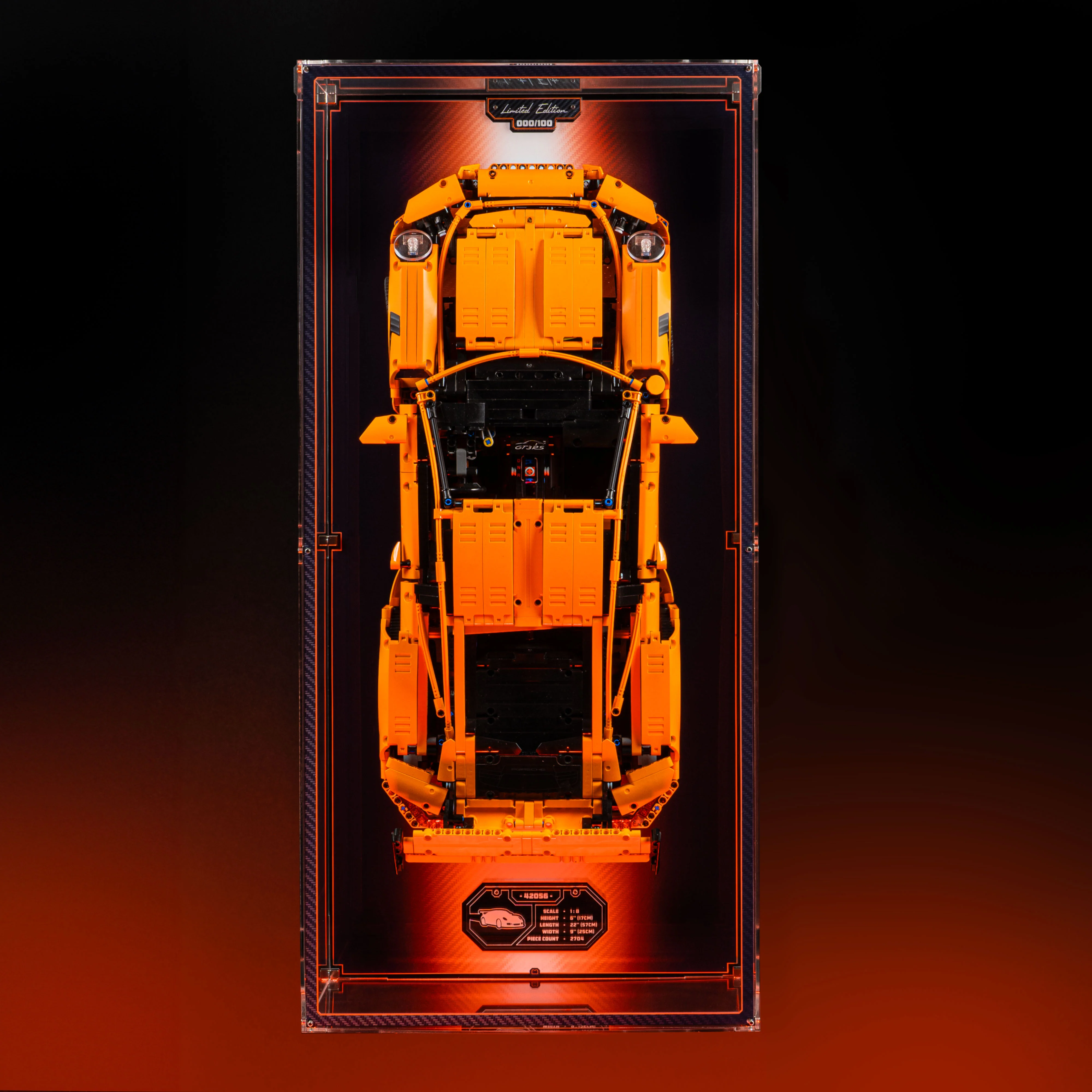Limited Edition Wall Mounted Display Case for LEGO® Technic™ Porsche 911 GT3 RS (42056) - Image 4