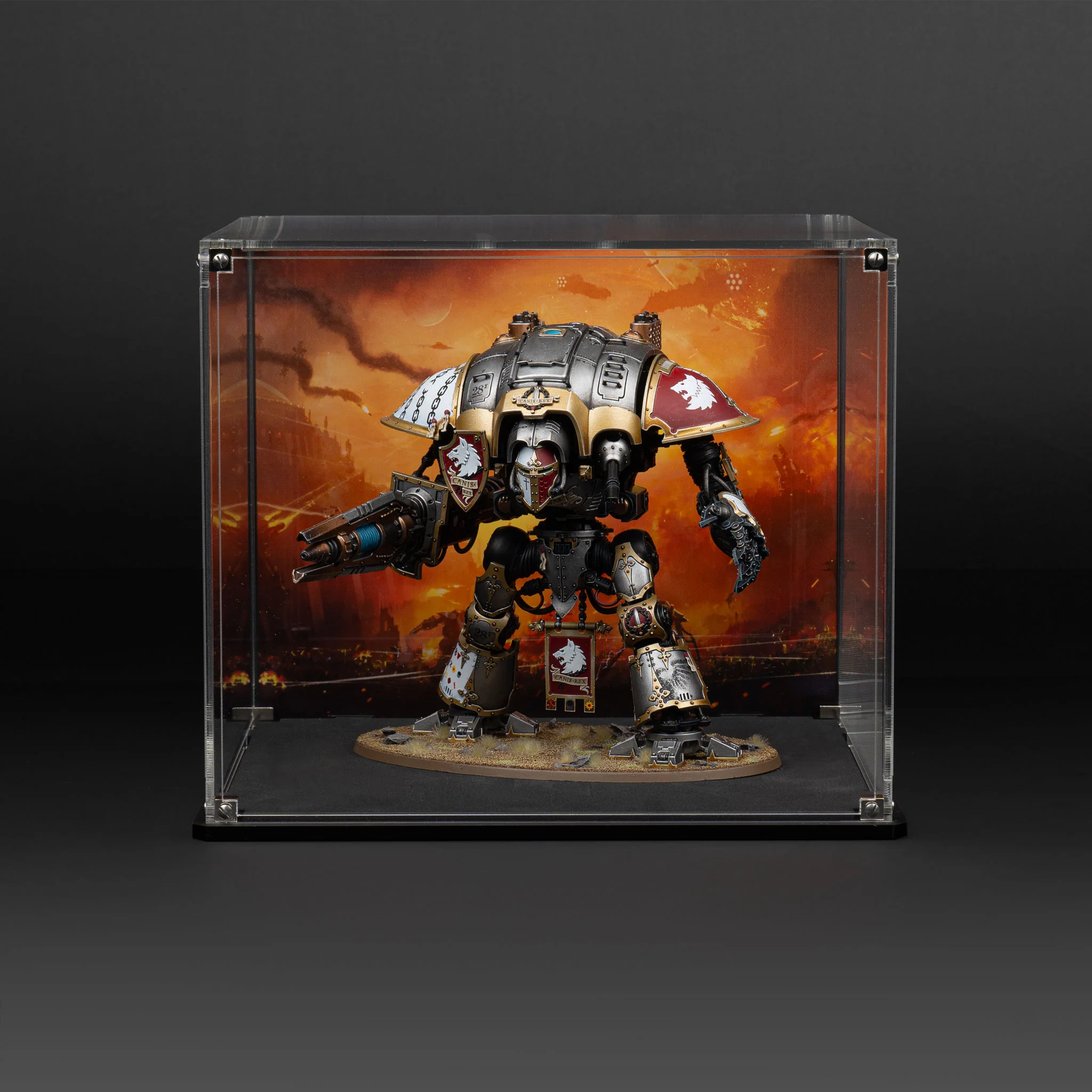 Oversized Miniature Display Case for Warhammer® with Endless War Background - Image 5