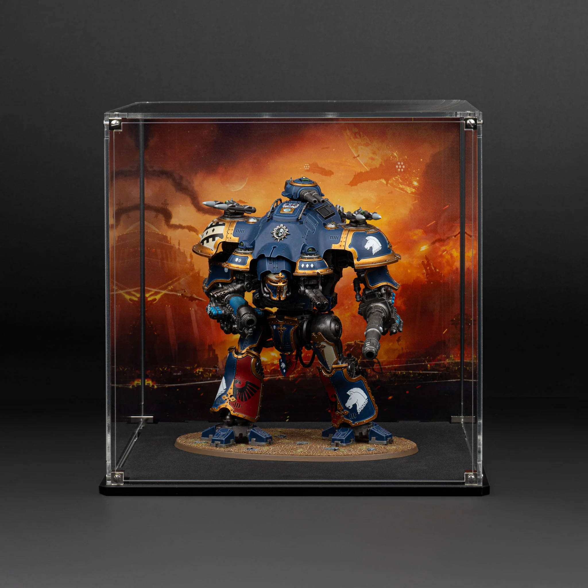 Oversized Miniature Display Case for Warhammer® with Endless War Background - Image 8
