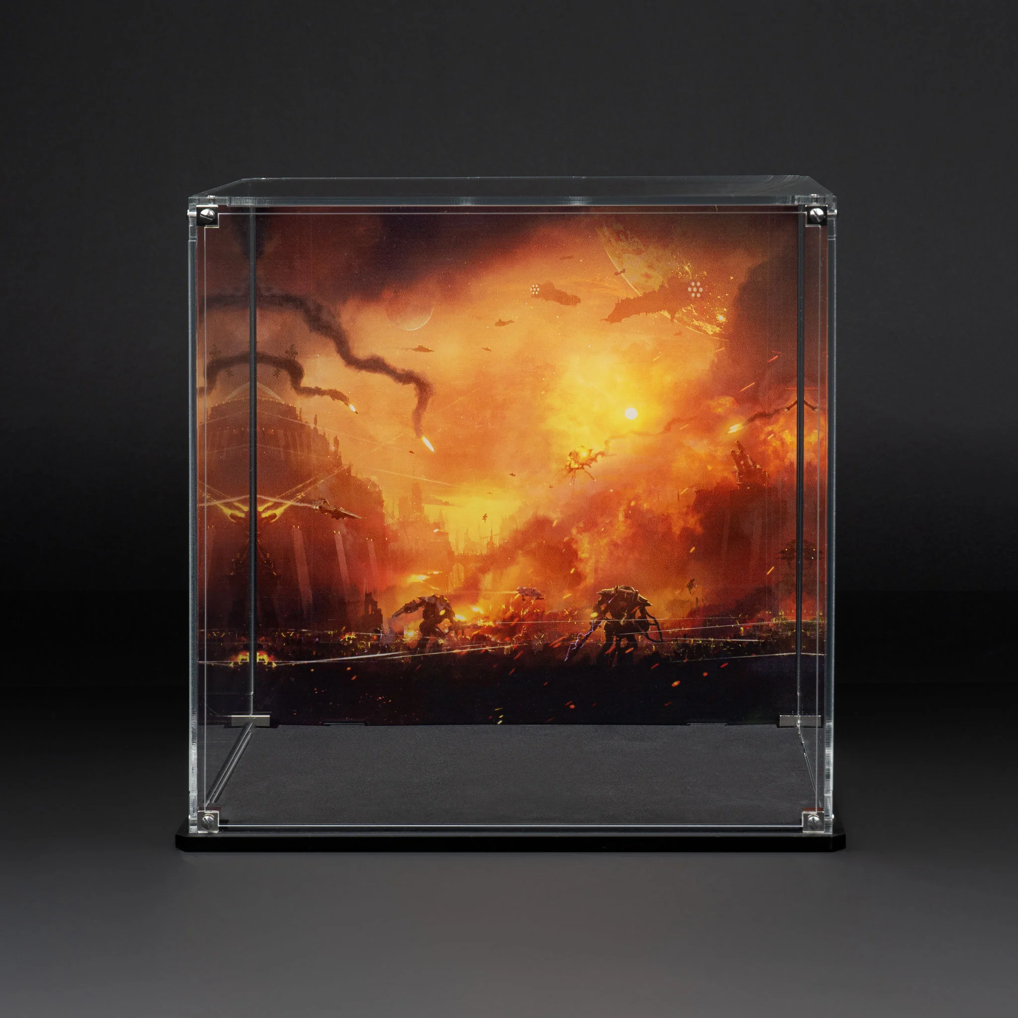 Oversized Miniature Display Case for Warhammer® with Endless War Background - Image 9