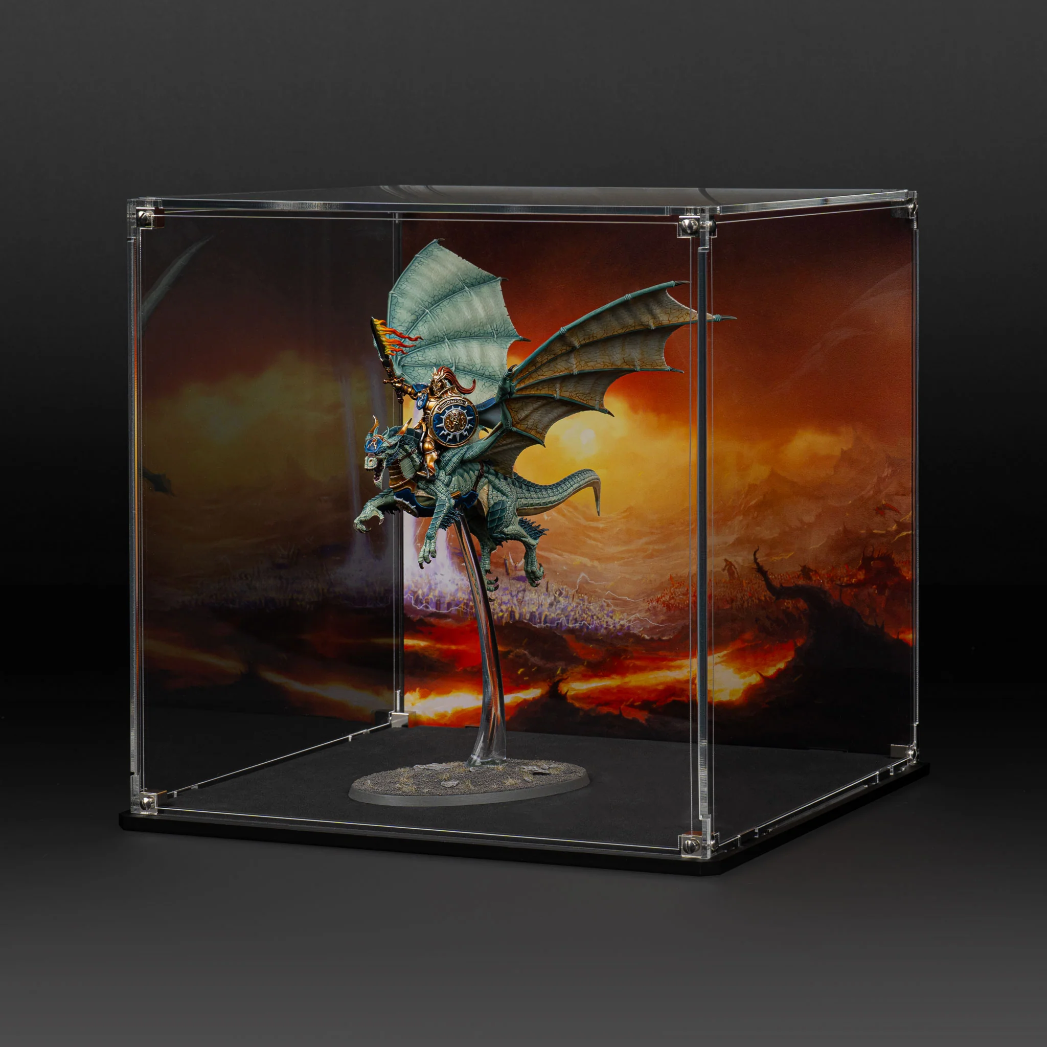 Oversized Miniature Display Case for Warhammer® with Eternal Conflict Background - Image 7
