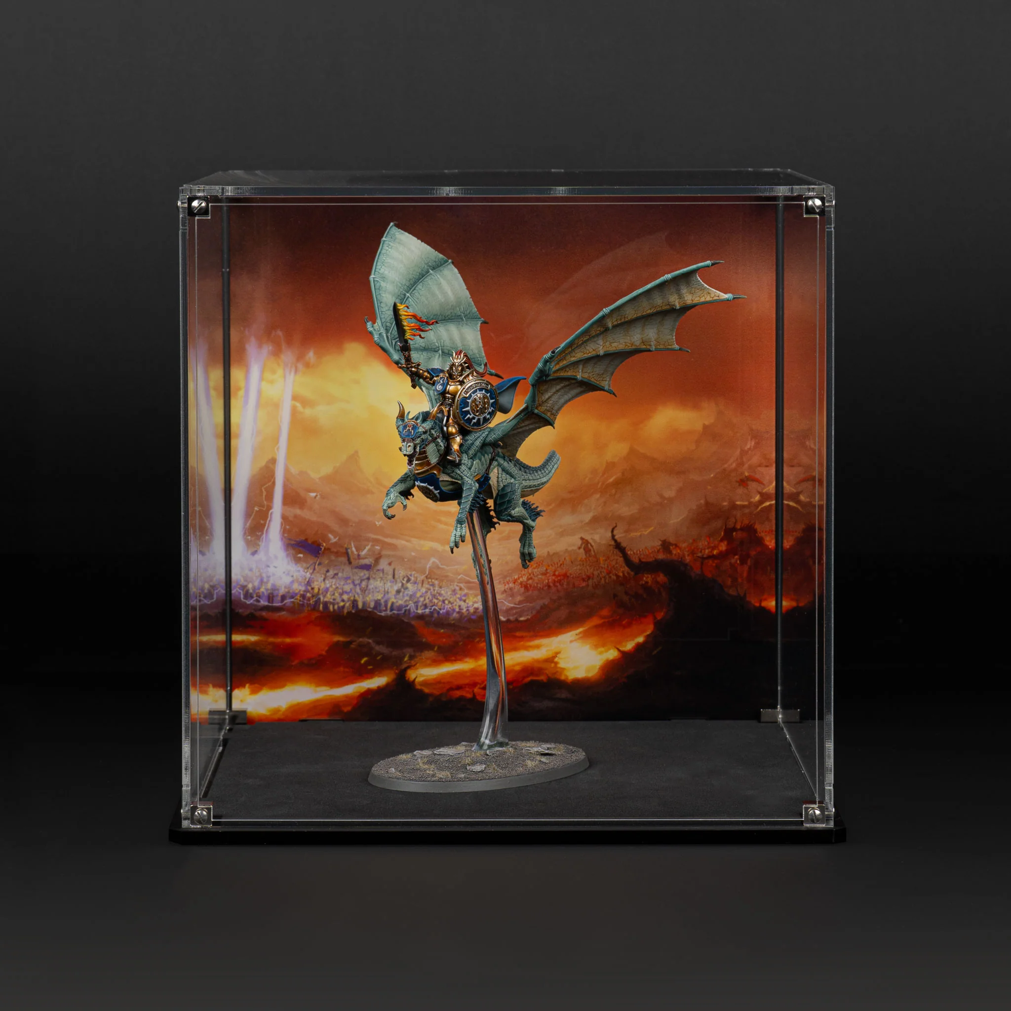 Oversized Miniature Display Case for Warhammer® with Eternal Conflict Background - Image 8