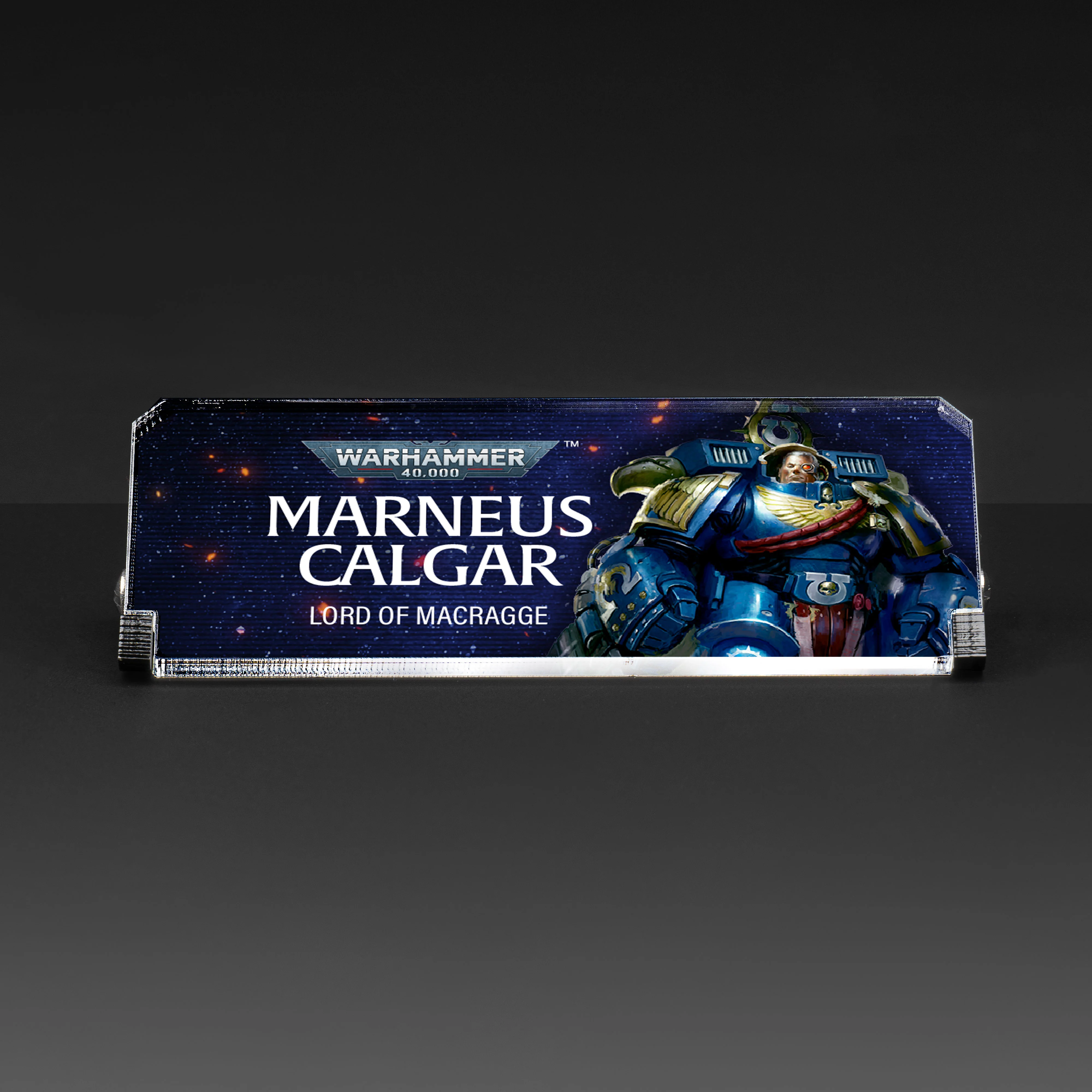 Plaque for Warhammer® 40,000 Marneus Calgar in Armour of Antilochus - Image 2