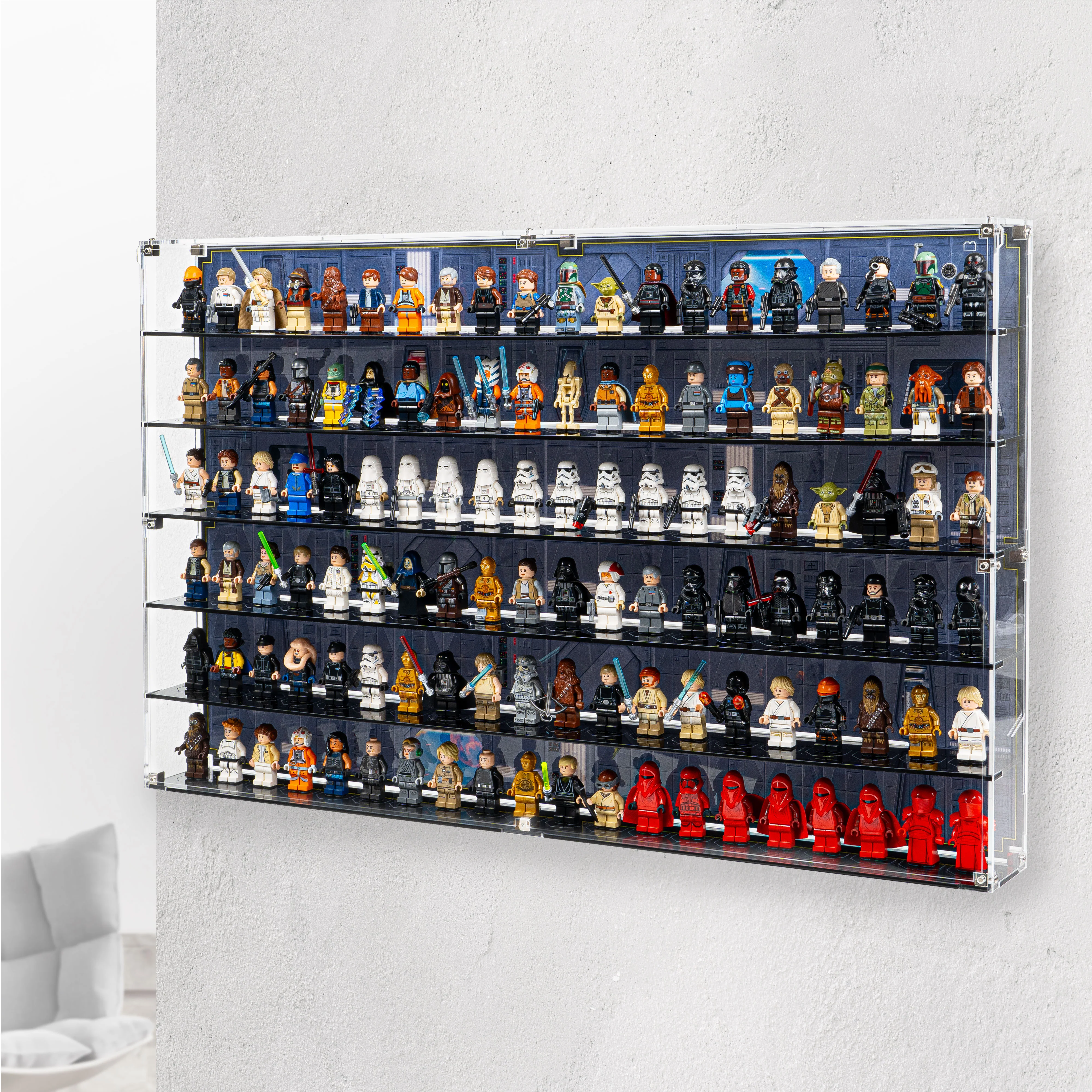 Star Wars Themed Wall Mounted Tiered Display Cases for LEGO® Minifigures - Image 5