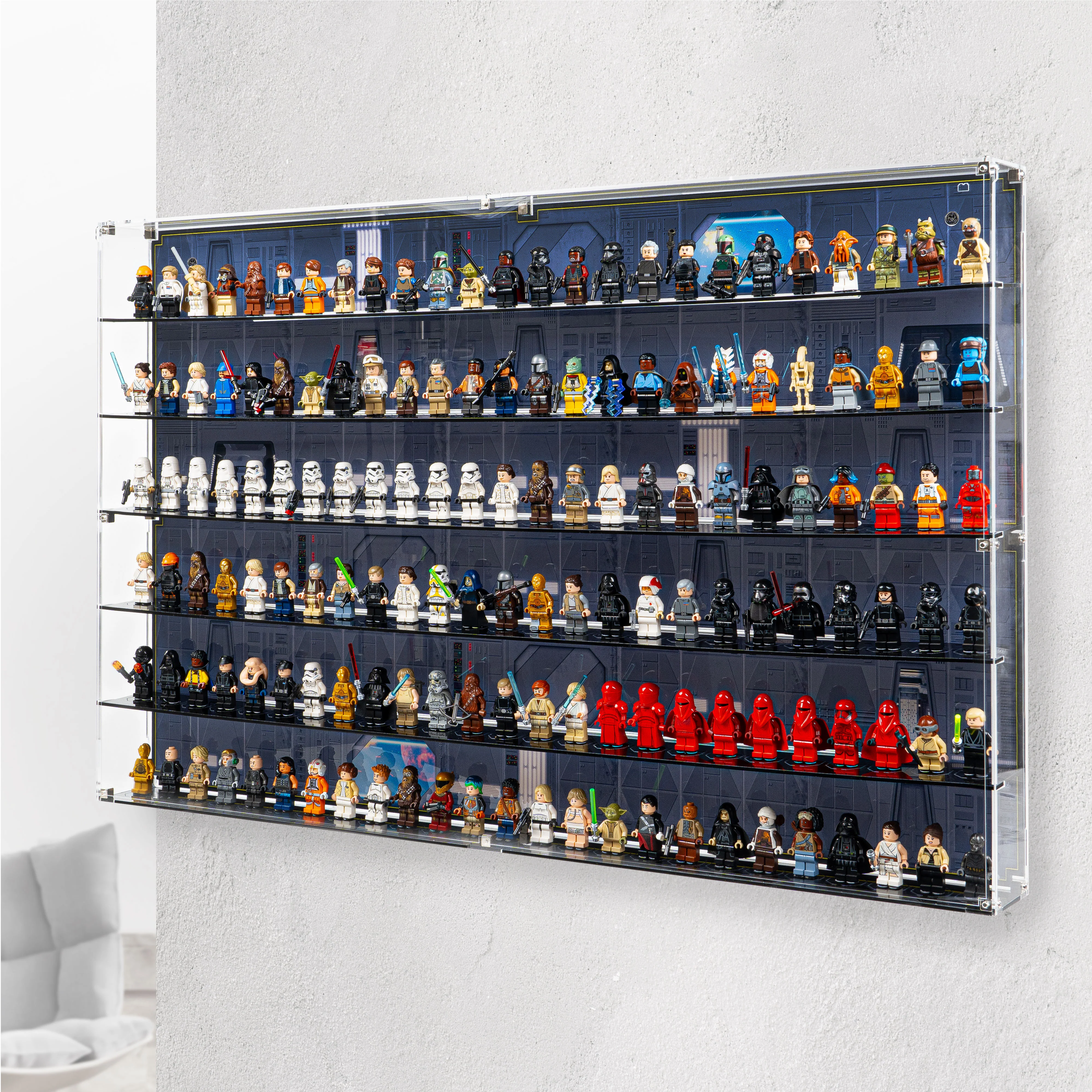 Star Wars Themed Wall Mounted Tiered Display Cases for LEGO® Minifigures - Image 6