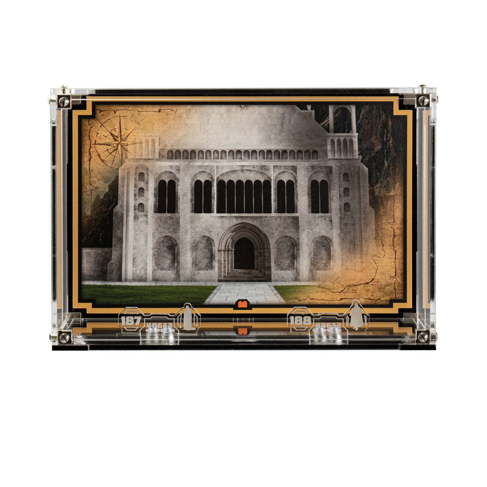 Wall mounted Display Case for LEGO® Brickheadz: Aragorn™ & Arwen™ (40632) - Image 3