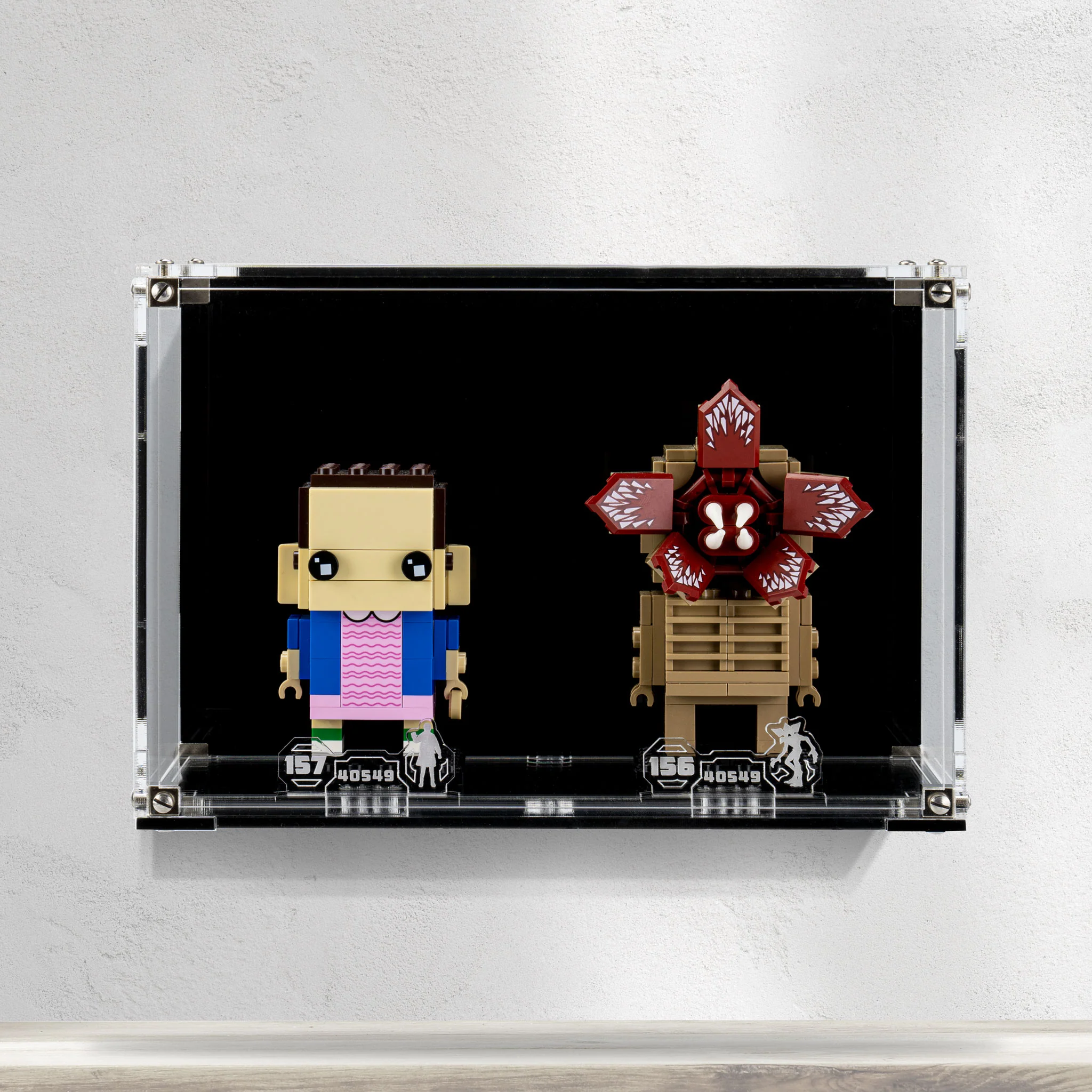 Wall Mounted Display Case for LEGO® Brickheadz Demogorgan & Eleven (40549) - Image 5