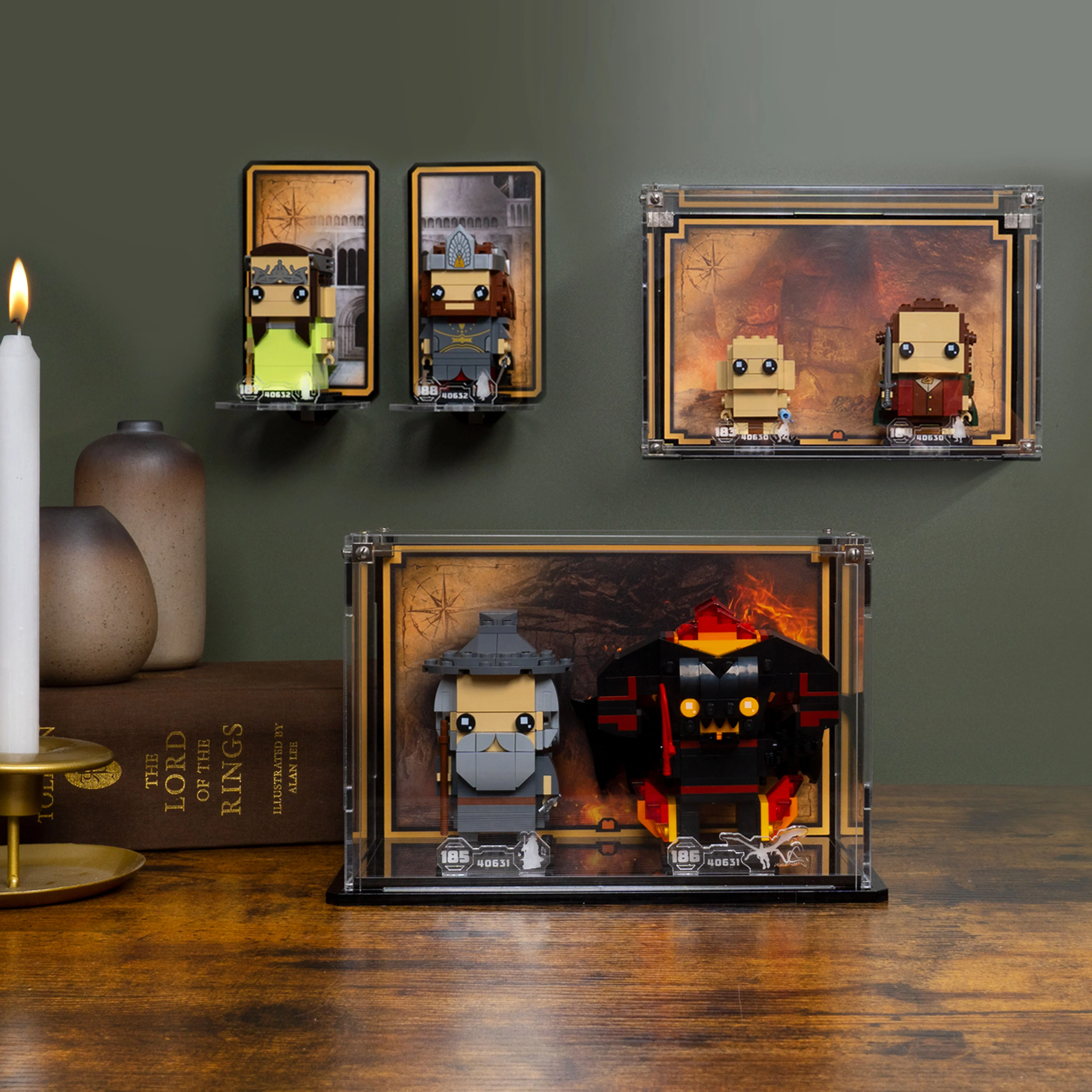 Wall mounted Display Case for LEGO® Brickheadz: Frodo™ & Gollum™ (40630) - Image 6