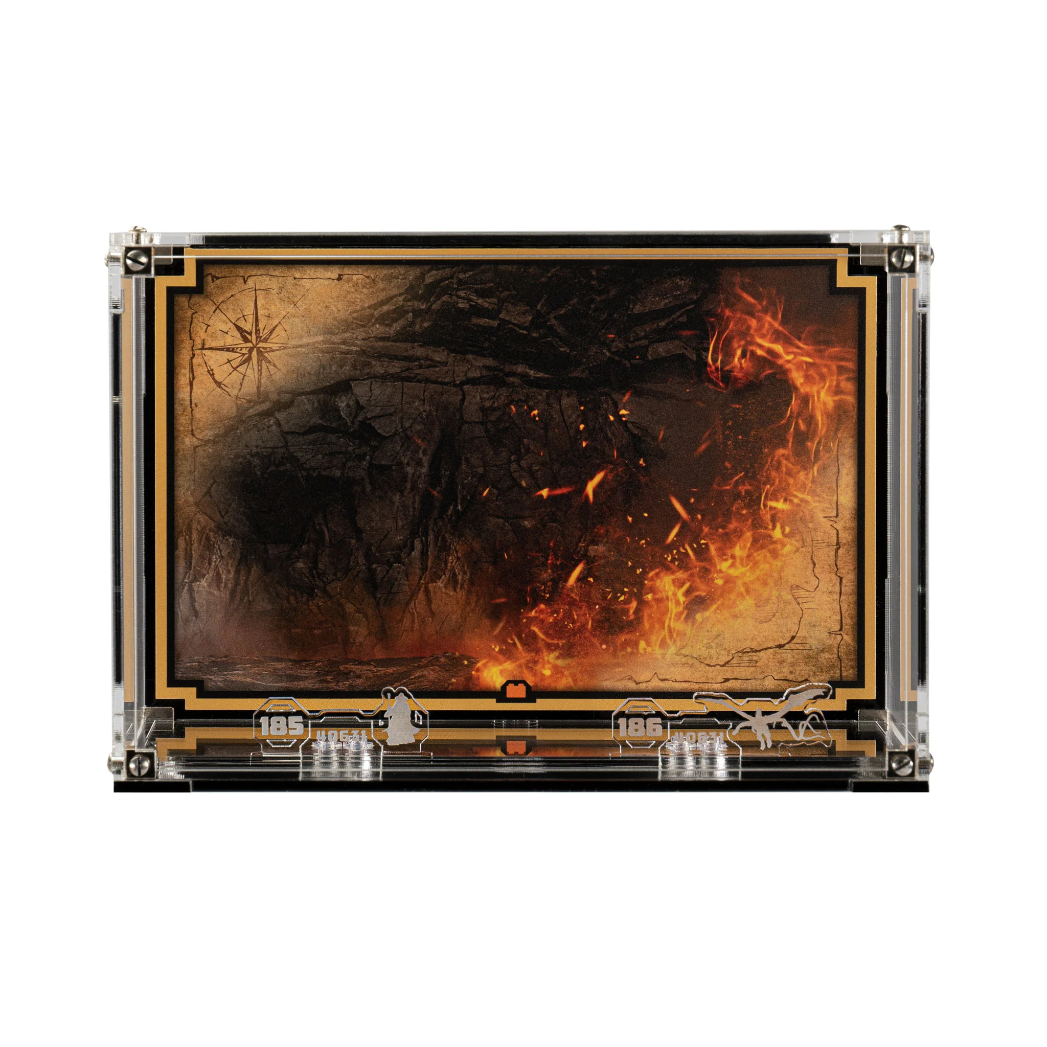 Wall mounted Display Case for LEGO® Brickheadz: Gandalf the Grey™ & Balrog™ (40631) - Image 3