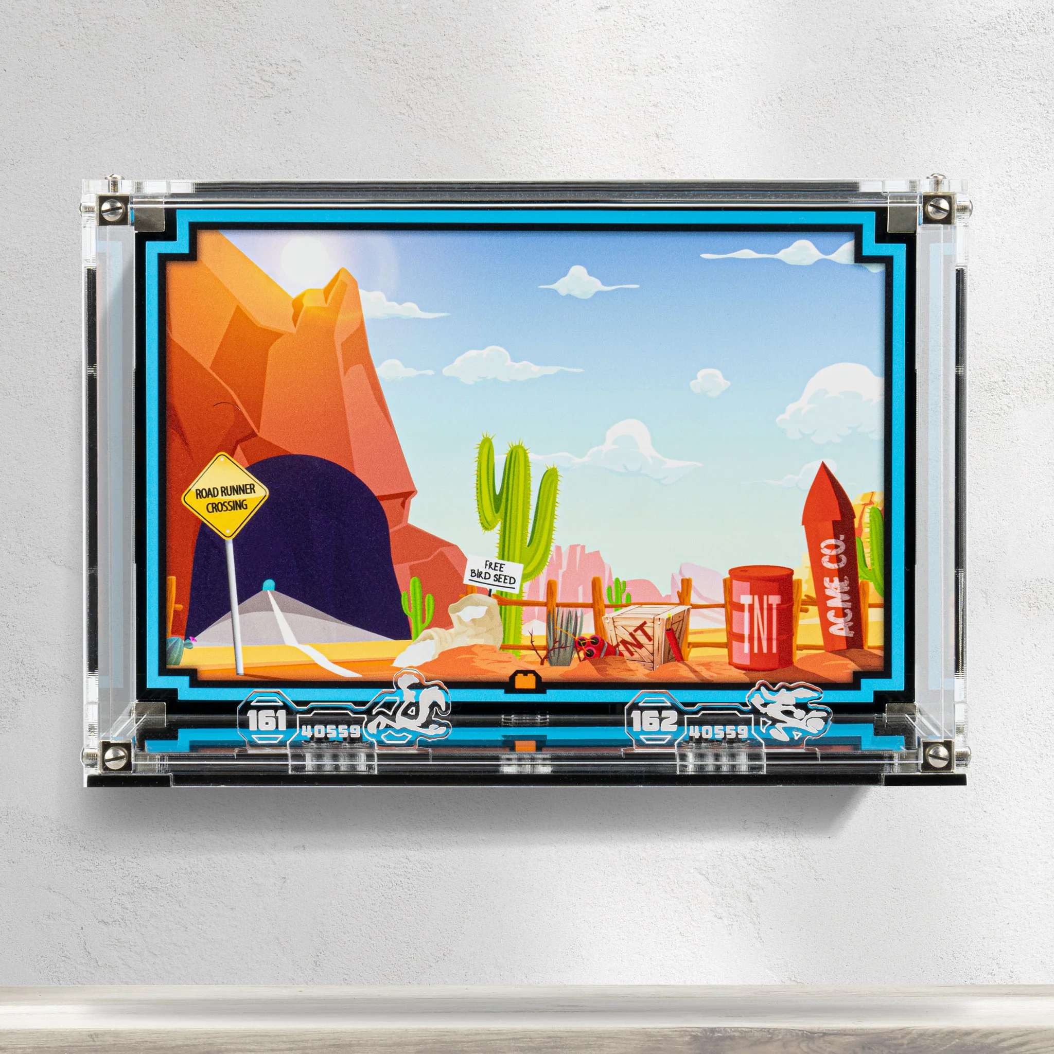 Wall Mounted Display Case for LEGO® Brickheadz Road Runner & Wile. E. Coyote (40559) - Image 3