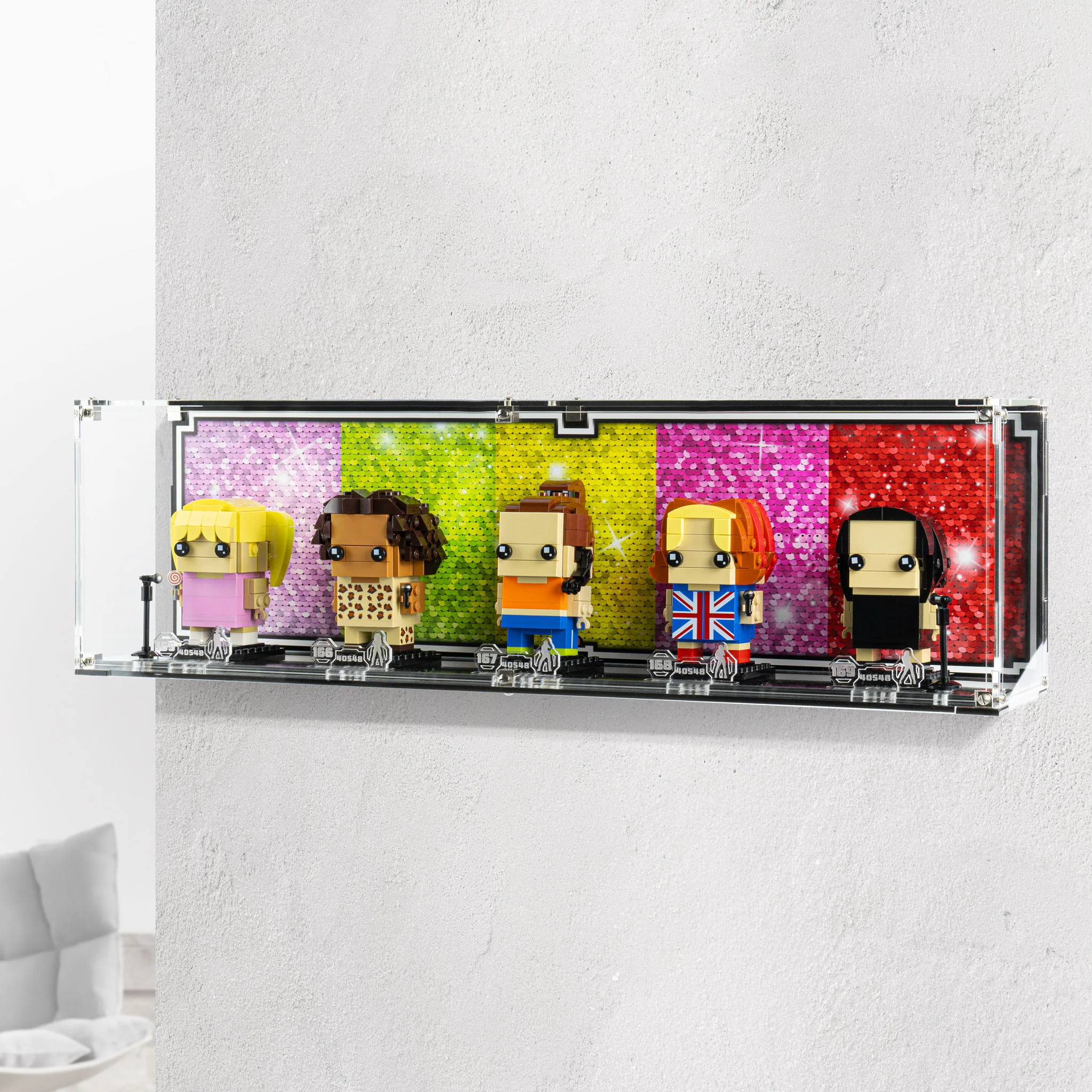 Wall Mounted Display Case for LEGO® Brickheadz Spice Girls Tribute (40548) - Image 5