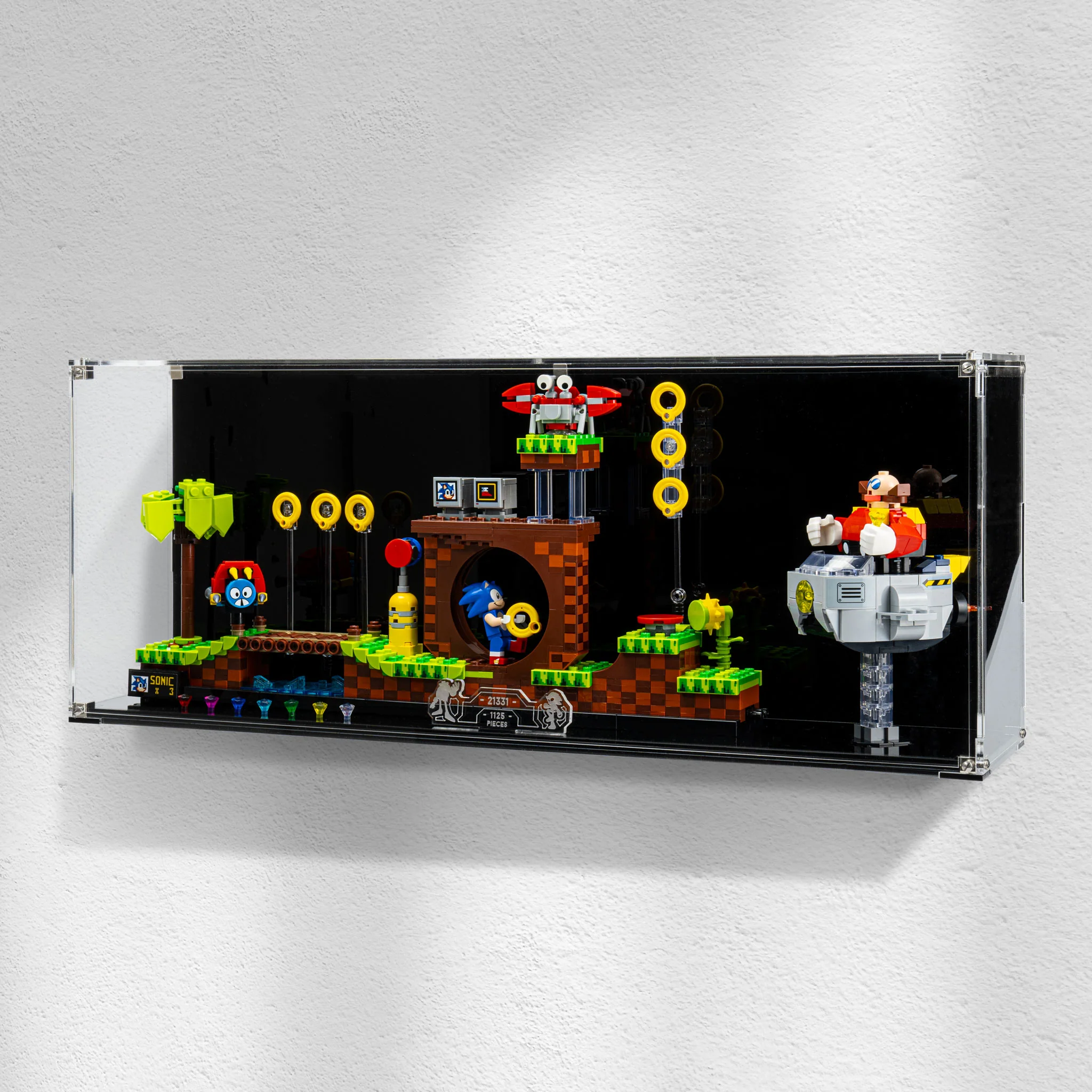 Wall Mounted Display Case for LEGO® IDEAS: Sonic the Hedgehog™ – Green Hill Zone (21331) - Image 12