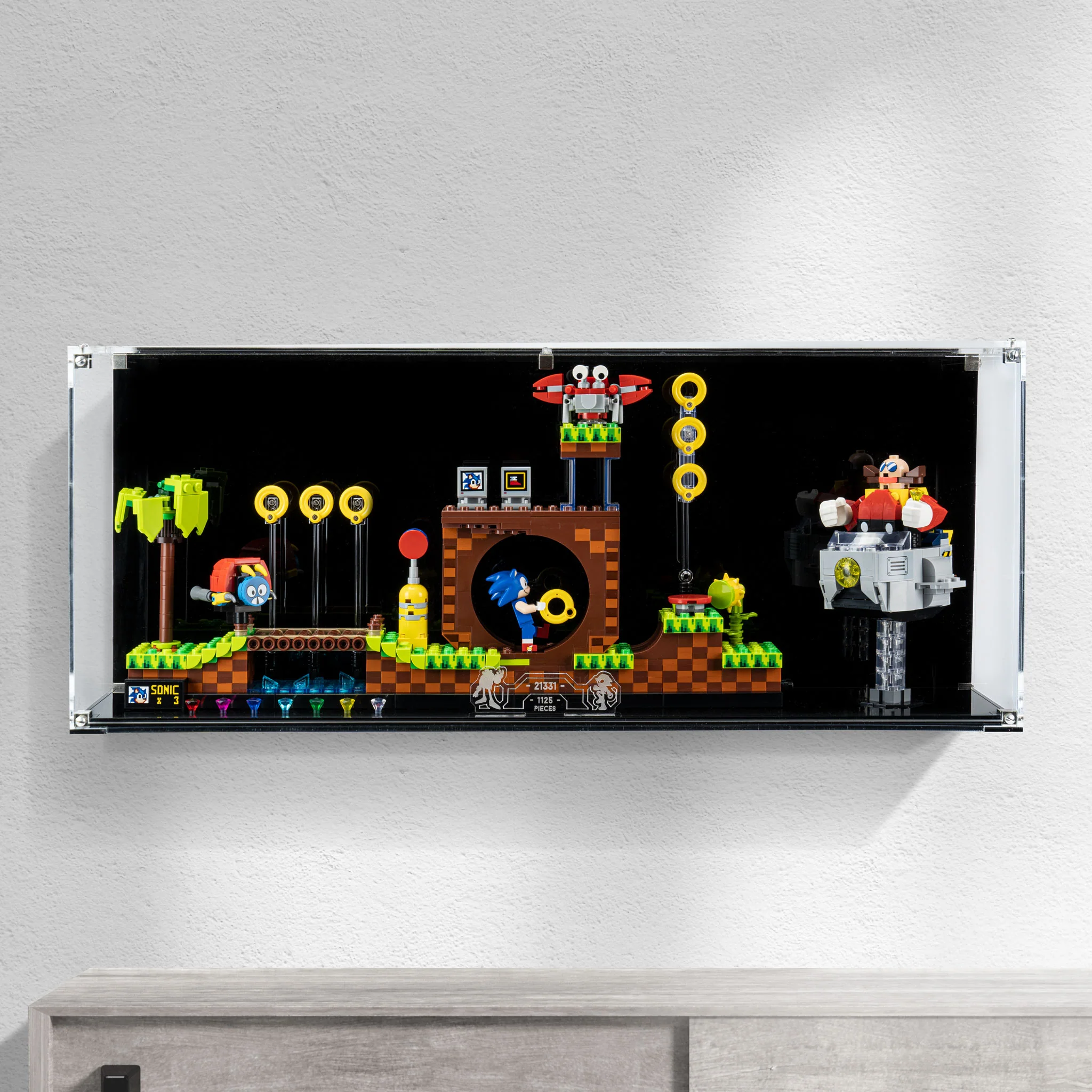 Wall Mounted Display Case for LEGO® IDEAS: Sonic the Hedgehog™ – Green Hill Zone (21331) - Image 13