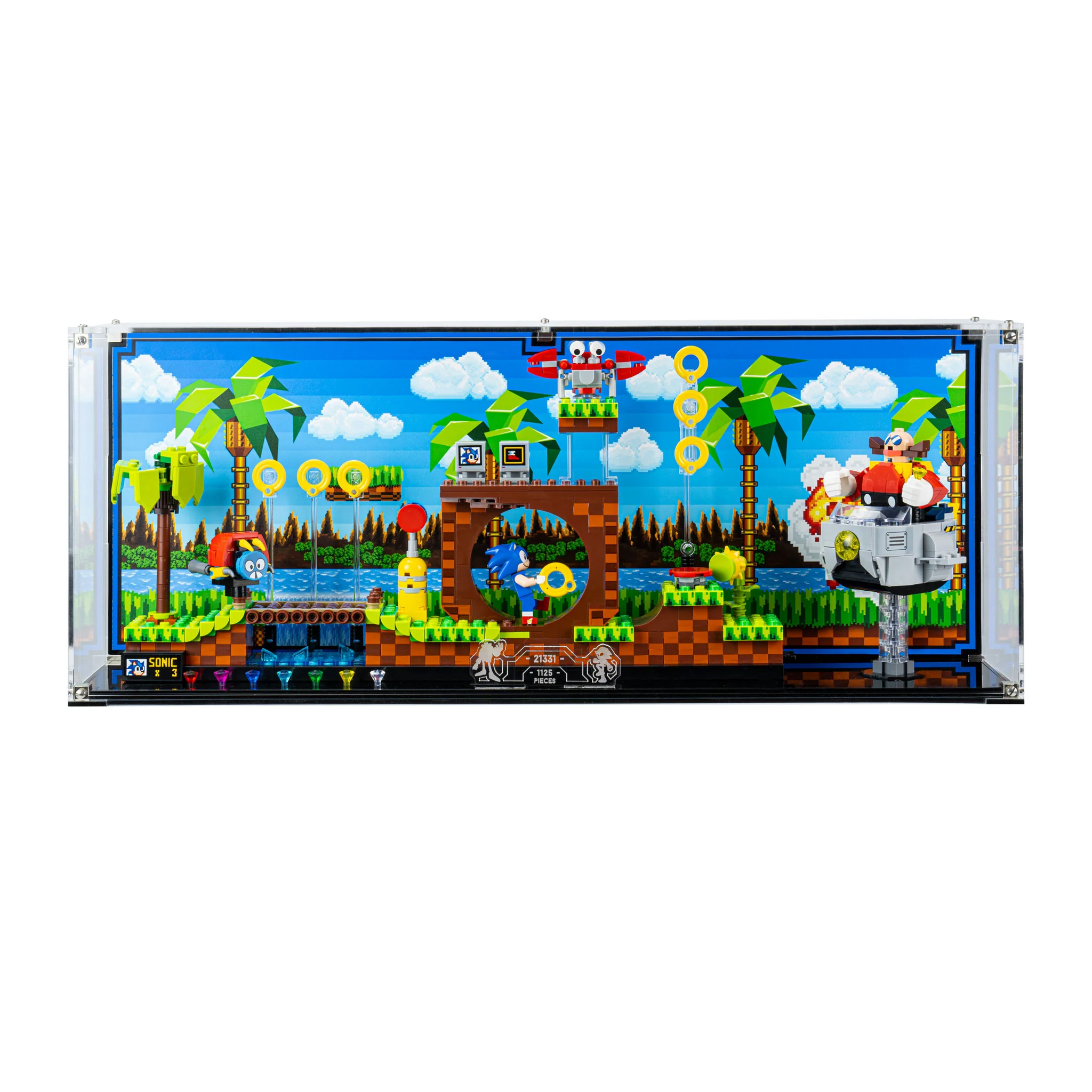 Wall Mounted Display Case for LEGO® IDEAS: Sonic the Hedgehog™ – Green Hill Zone (21331) - Image 2